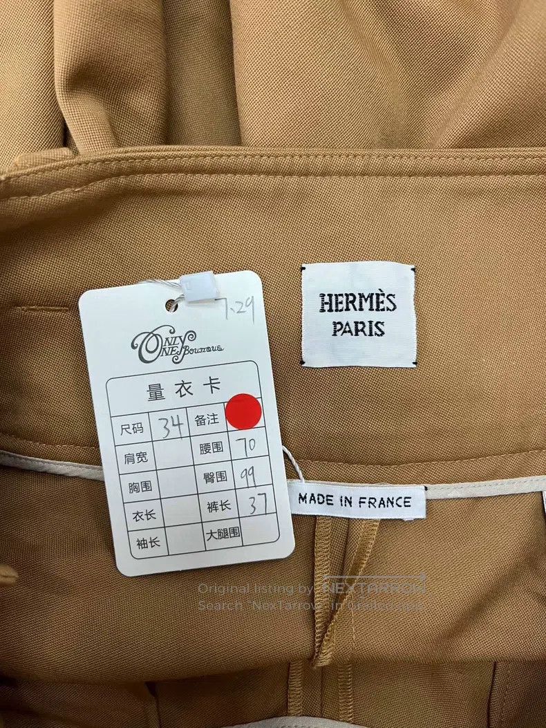 Hermes Hermes Brown side button design short shorts Size 42" / US 20 - 3 Thumbnail
