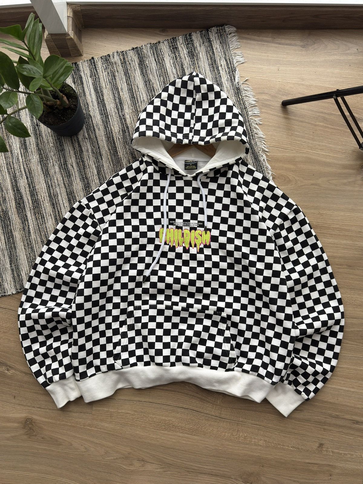 CHILDS Childish TGH Checked White Hoodie Size M Men Size US M / EU 48-50 / 2 - 2 Thumbnail