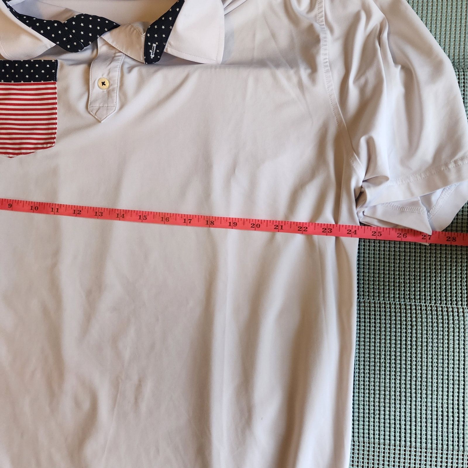 Footjoy FootJoy XL White Polo Shirt American Flag Pocket Size US XL / EU 56 / 4 - 7 Thumbnail