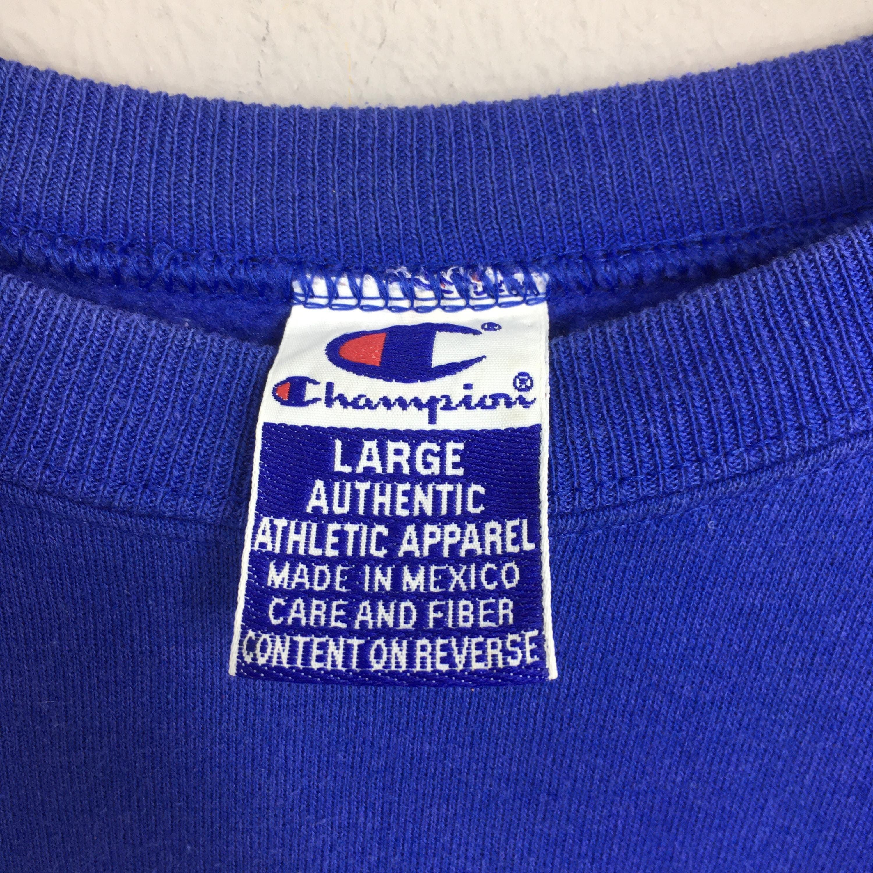 Champion Vintage 90s Champion Sportswear Blue Sweatshirt Large Size US L / EU 52-54 / 3 - 5 Thumbnail