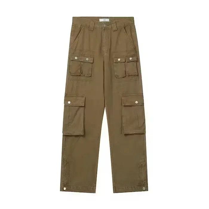 Japanese Brand Streetwear Y2K Straight Cargo Pant Size US 28 / EU 44 - 2 Thumbnail