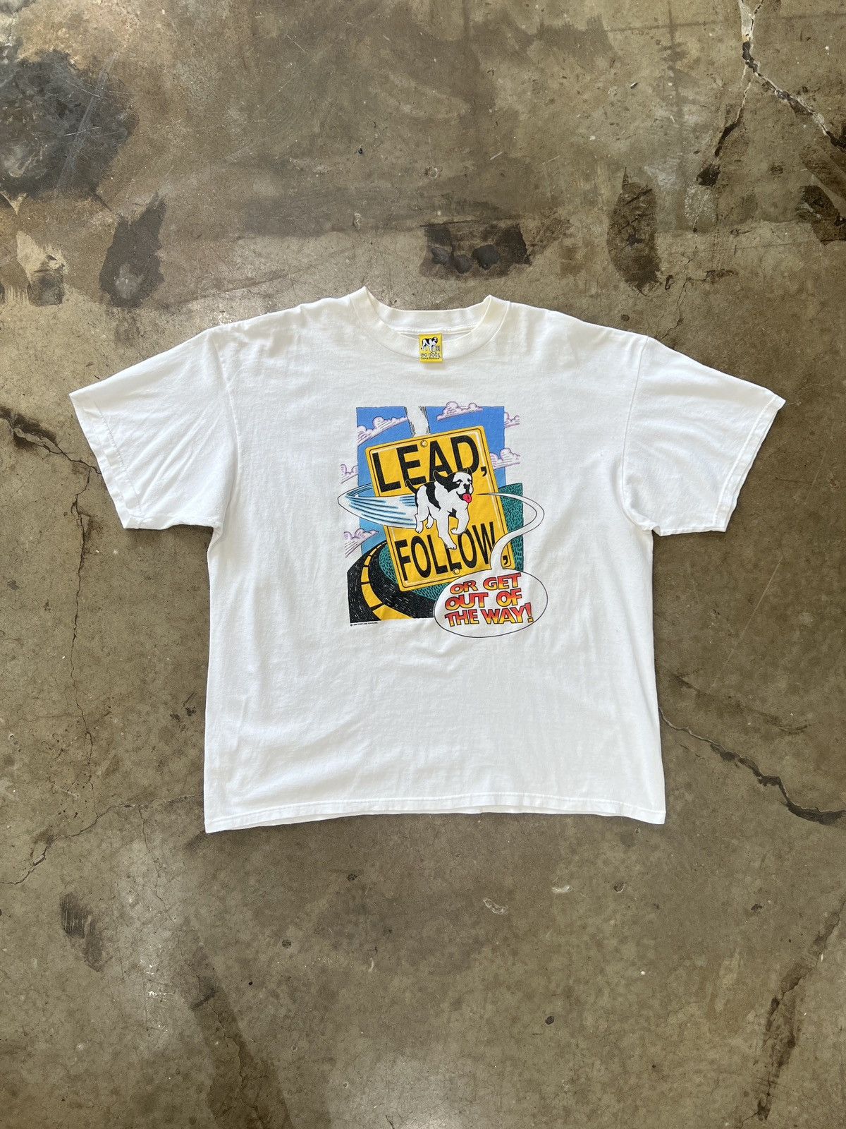 Big Dogs Vintage Big Dogs Lead Follow Out of the Way Tee XXL Size US XXL / EU 58 / 5 - 2 Thumbnail