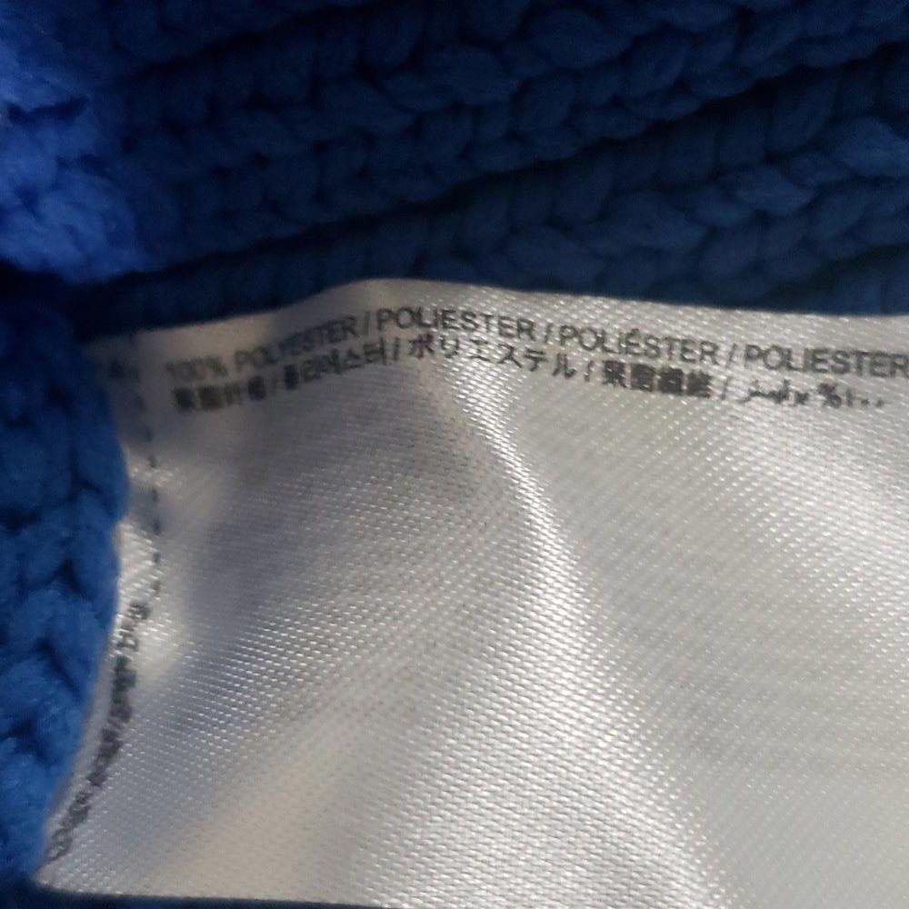 Mango CT1948 MNG Mango Blue open Stitch Cropped Sweater L Size L / US 10 / IT 46 - 6 Thumbnail