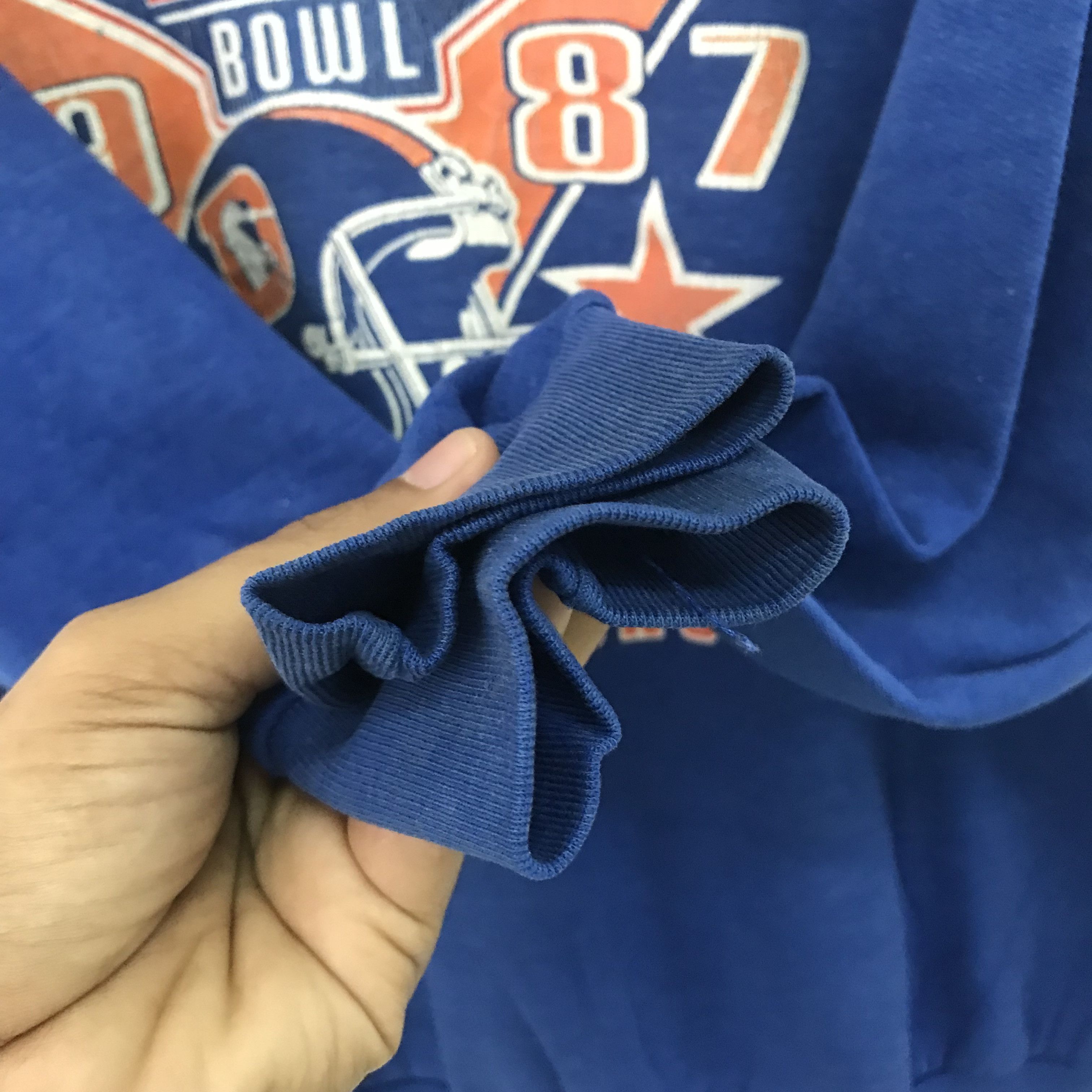 Vintage Vintage 90's Denver Broncos Blue Sweatshirt - 491 Size US XL / EU 56 / 4 - 7 Thumbnail