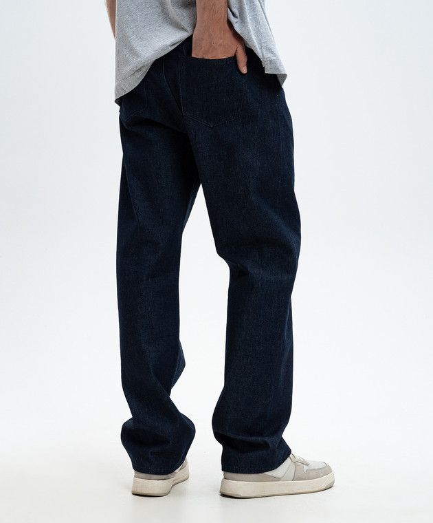 Off-White o1s22i1n1124 Embroidered Logo Jeans in Blue Size US 32 / EU 48 - 4 Thumbnail