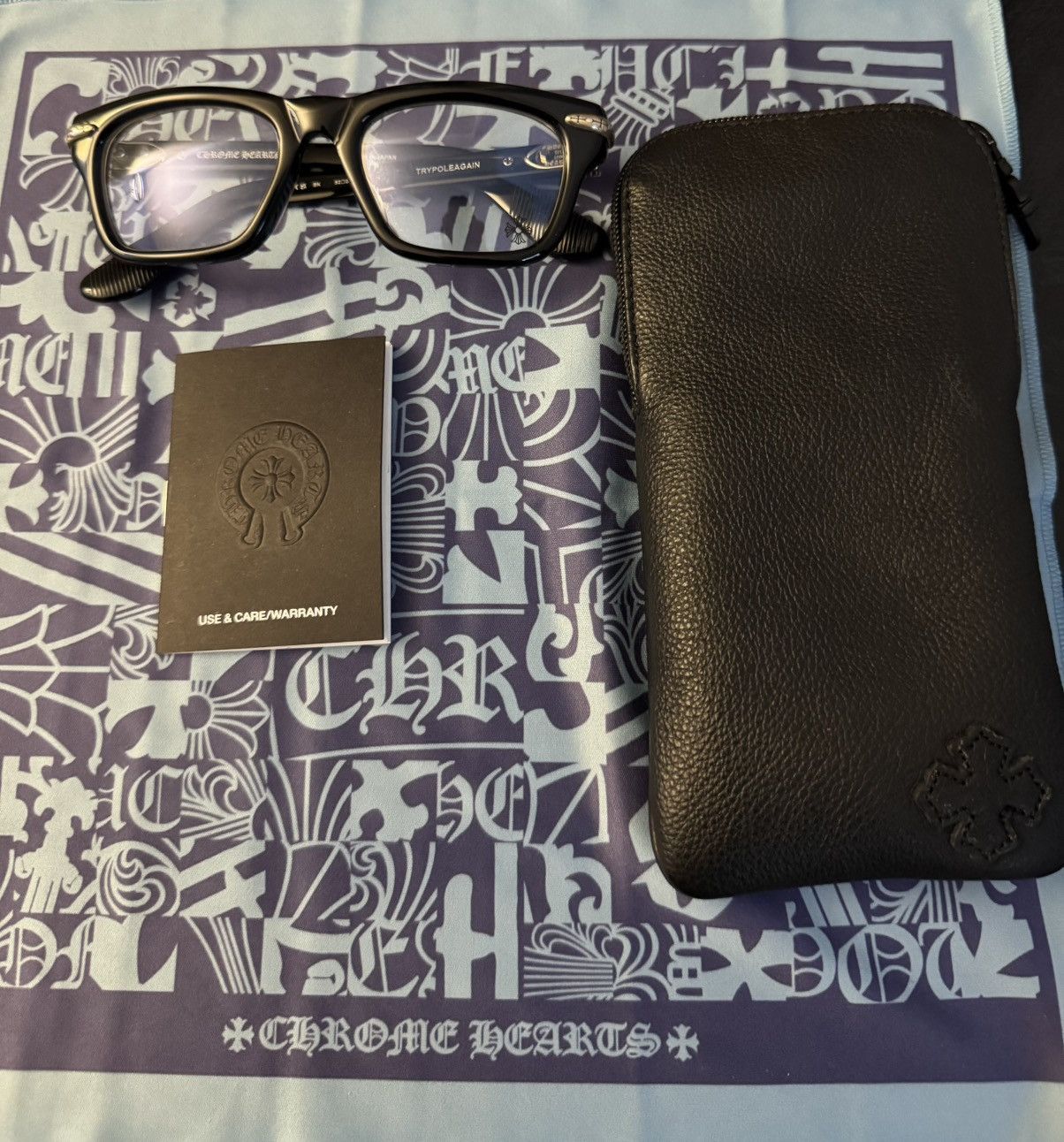 Chrome Hearts AUTHENTIC CHROME HEARTS GLASSES TRYPOLEAGAIN MODEL Size ONE SIZE - 2 Thumbnail