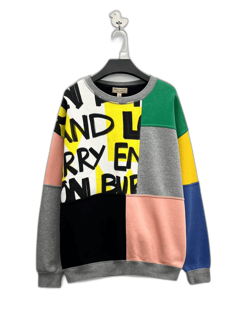 Burberry Burberry Color Block Sweatshirt with Logo-yf Size US S / EU 44-46 / 1 - 1 Thumbnail