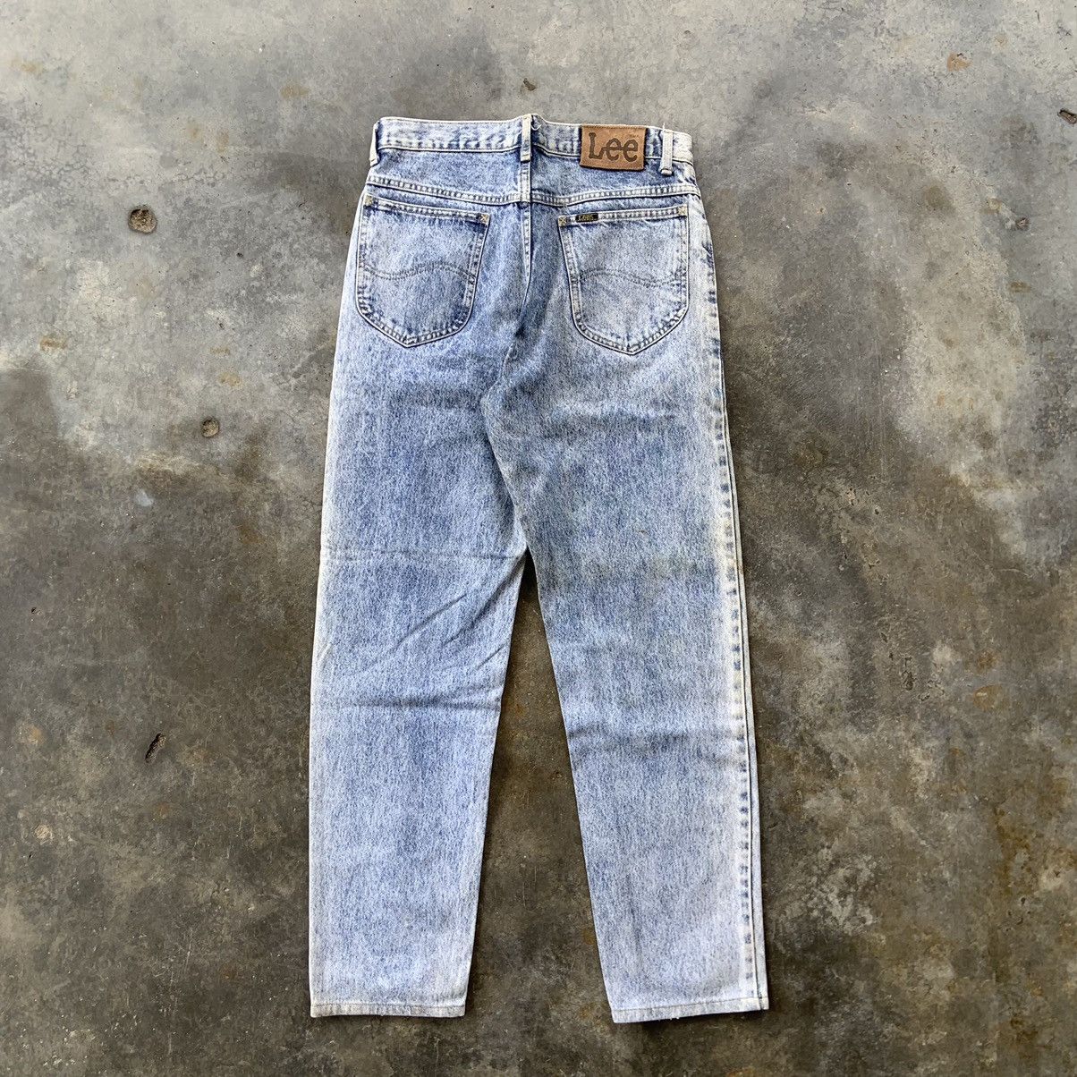 Lee × Vintage W30'' Vintage Lee Denim Acid Wash Style Blue Pants Size US 30 / EU 46 - 1 Thumbnail