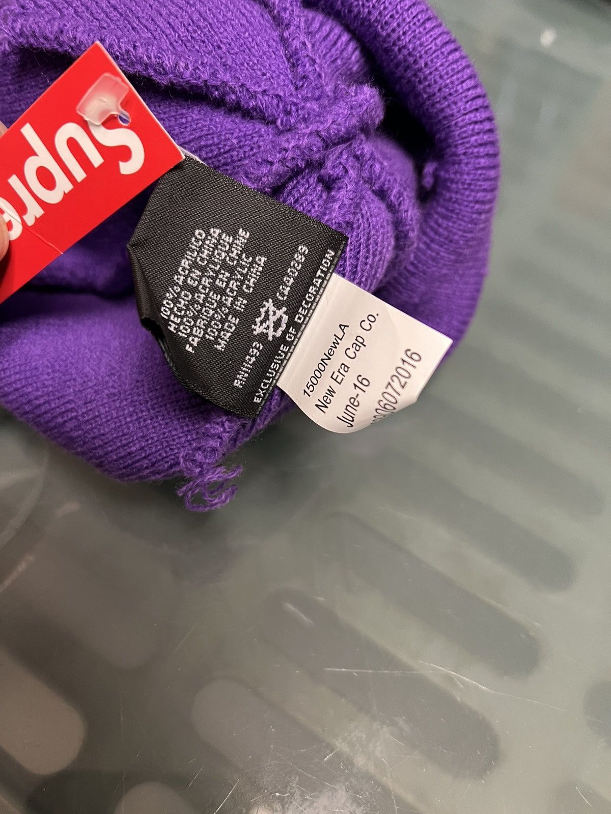 Supreme FW16 SUPREME NEW ERA BOX LOGO BEANIE PURPLE 2016 Size ONE SIZE - 7 Thumbnail