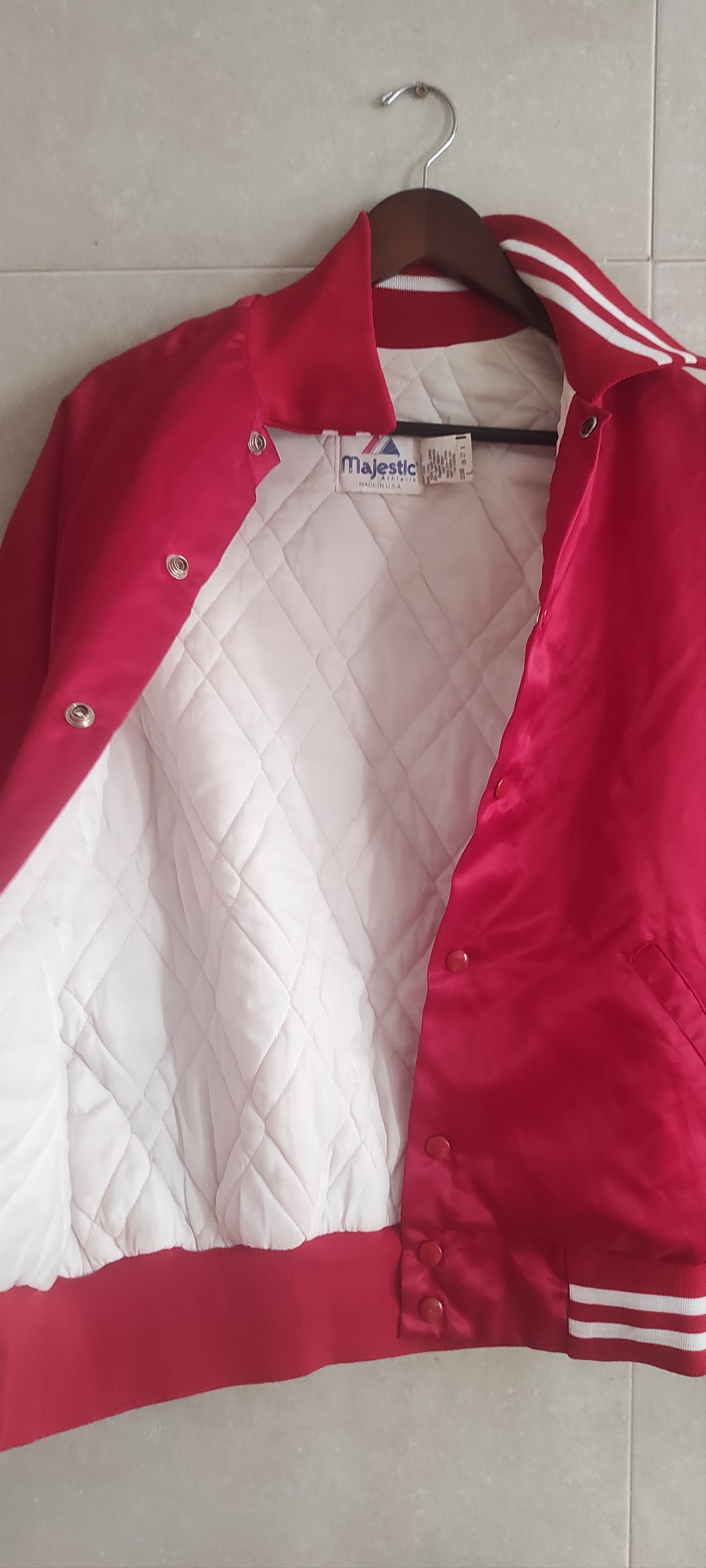 Majestic Majestic Athletic 80s Authentic Bomber Satin Jacket Made USA Size US L / EU 52-54 / 3 - 8 Thumbnail