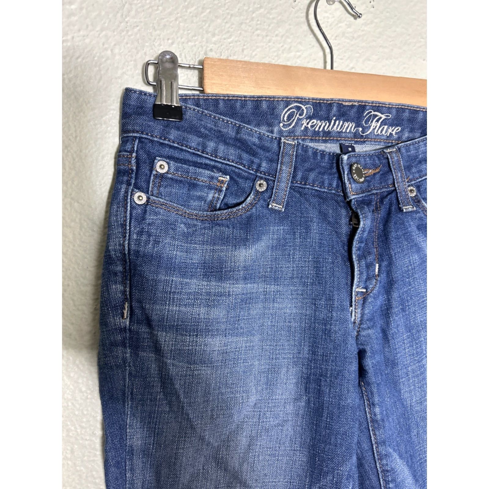Gap VINTAGE Gap Womens Premium Flare Jeans 1R 28x32 Blue Medium Was Size 25" / US 0 / IT 36 - 4 Thumbnail