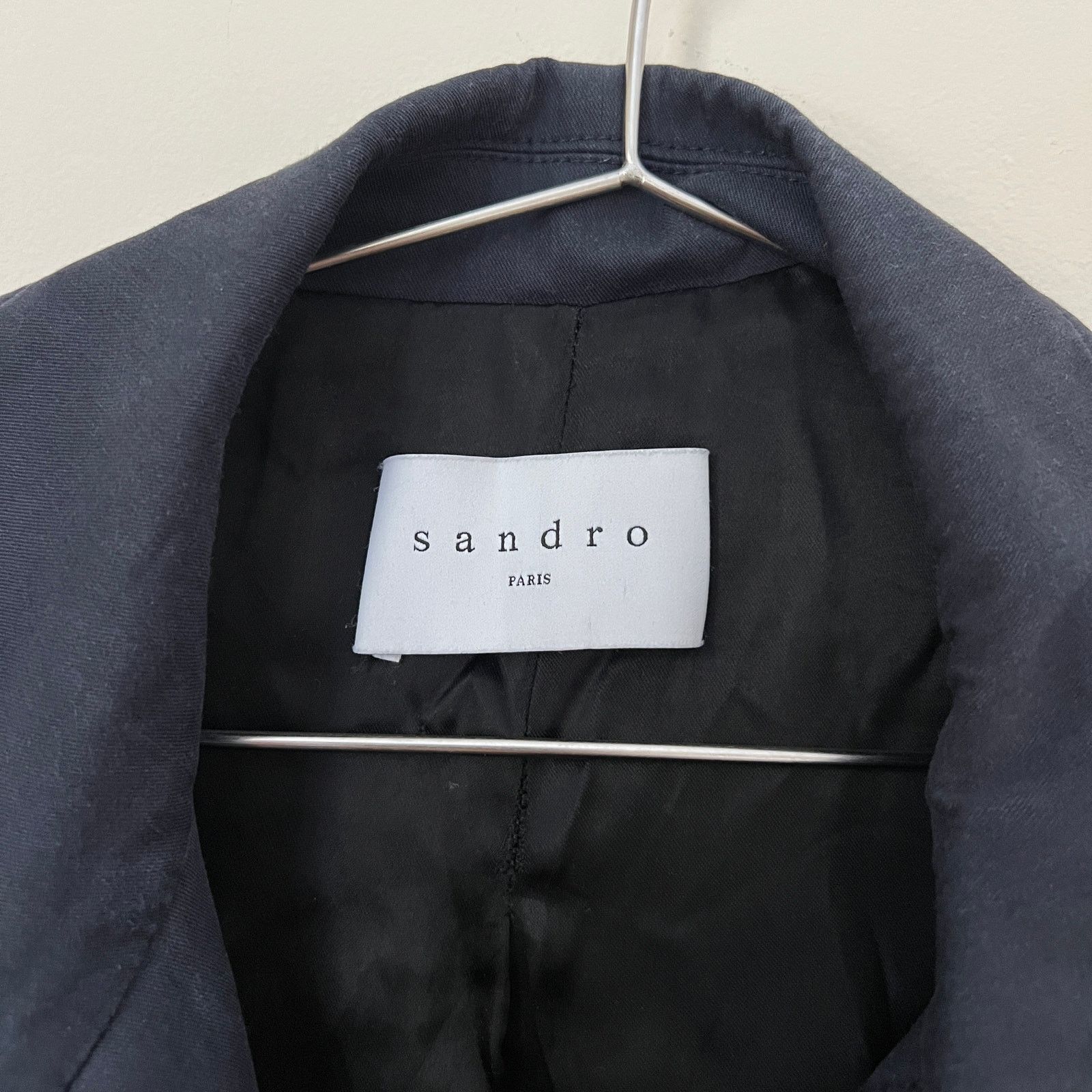 Sandro Sandro Men's Navy Blue Lightweight Trench Coat Size S Size US S / EU 44-46 / 1 - 8 Thumbnail
