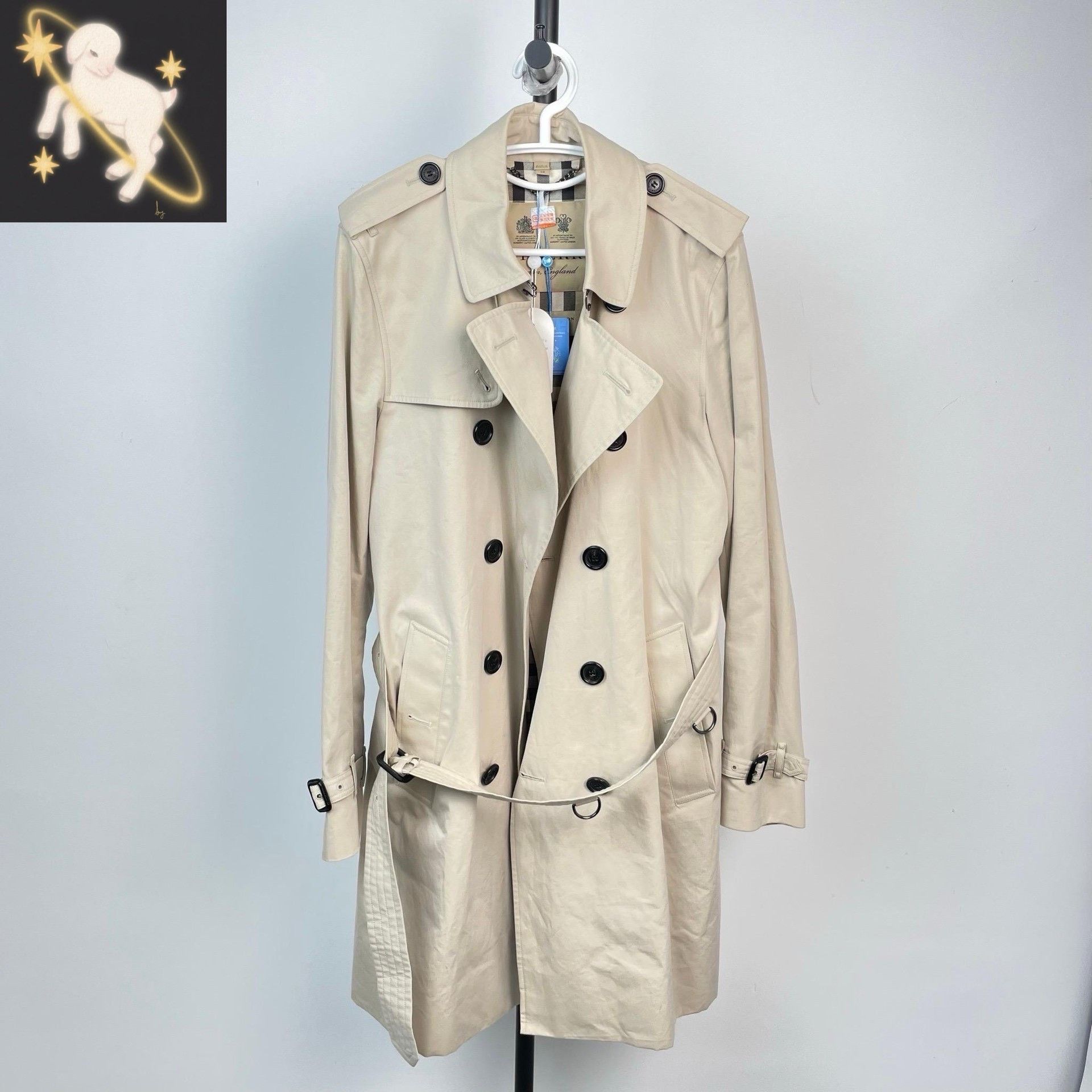 Burberry Burberry Double-Breasted Mid-Length Trench Coat Size US M / EU 48-50 / 2 - 1 Thumbnail