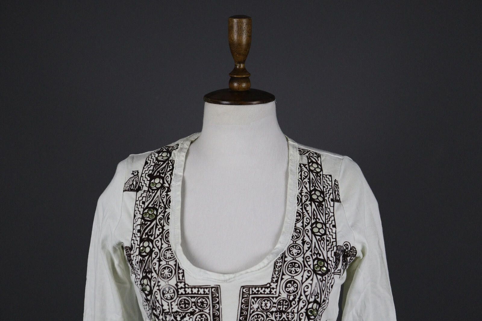 Just Cavalli Just Cavalli White Floral Pullover Top Shirt Size 42 Size M / US 6-8 / IT 42-44 - 2 Thumbnail