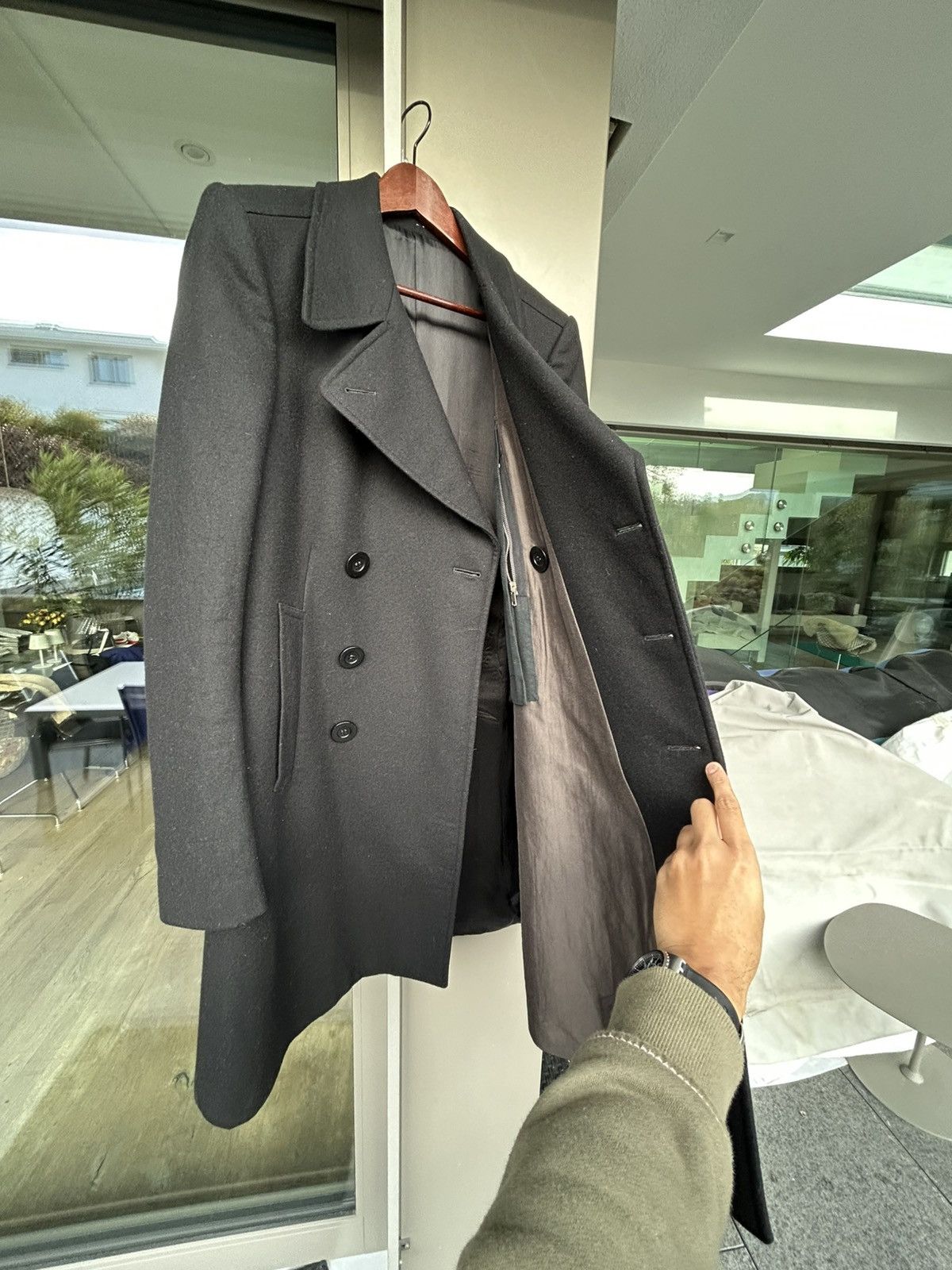 Rick Owens Rick Owens Virgin Wool Cashmere Trench Coat Size US L / EU 52-54 / 3 - 4 Thumbnail