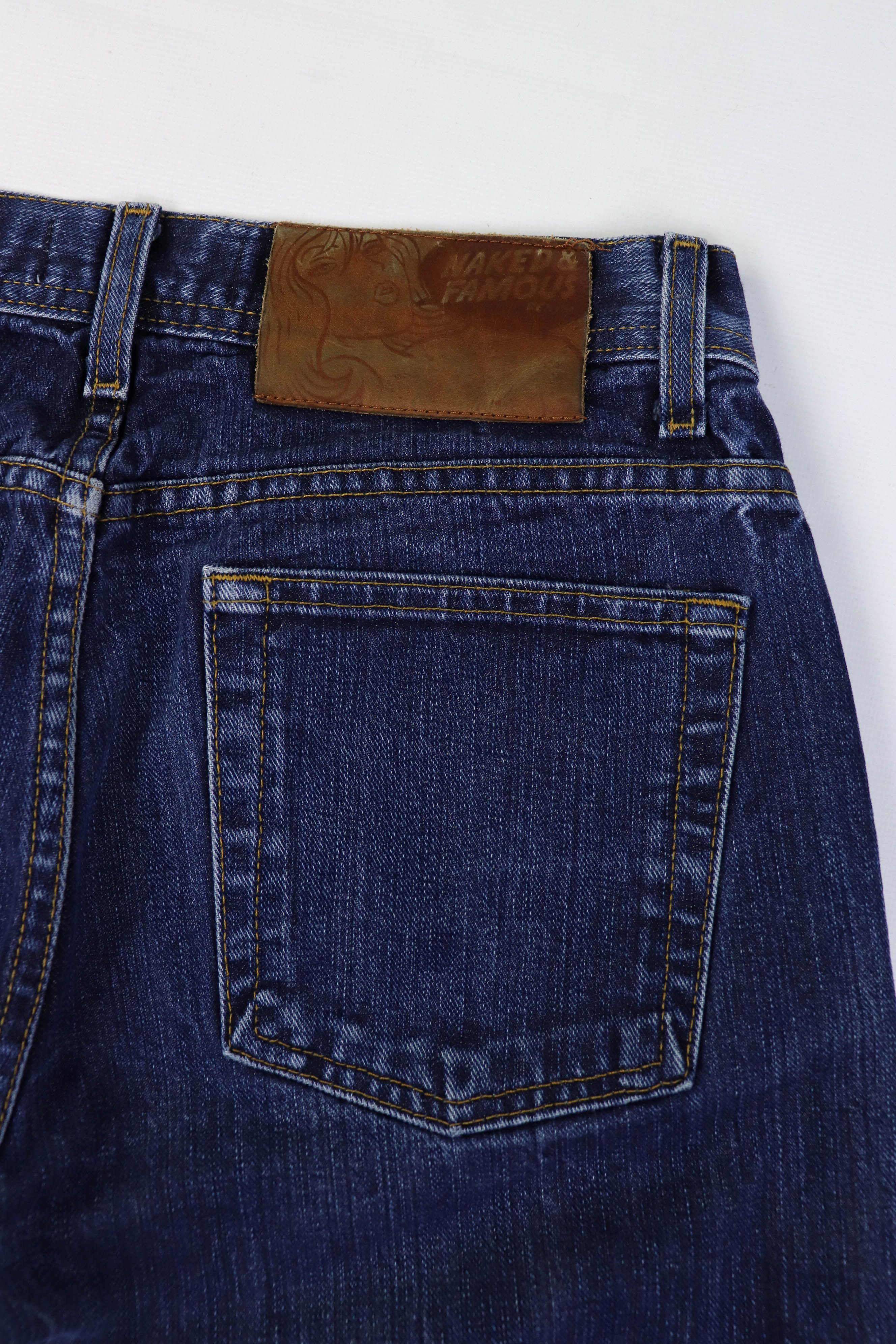 Naked & Famous Naked & Famous Left Hand Twill Selvedge Indigo Denim Jeans Size US 30 / EU 46 - 7 Thumbnail