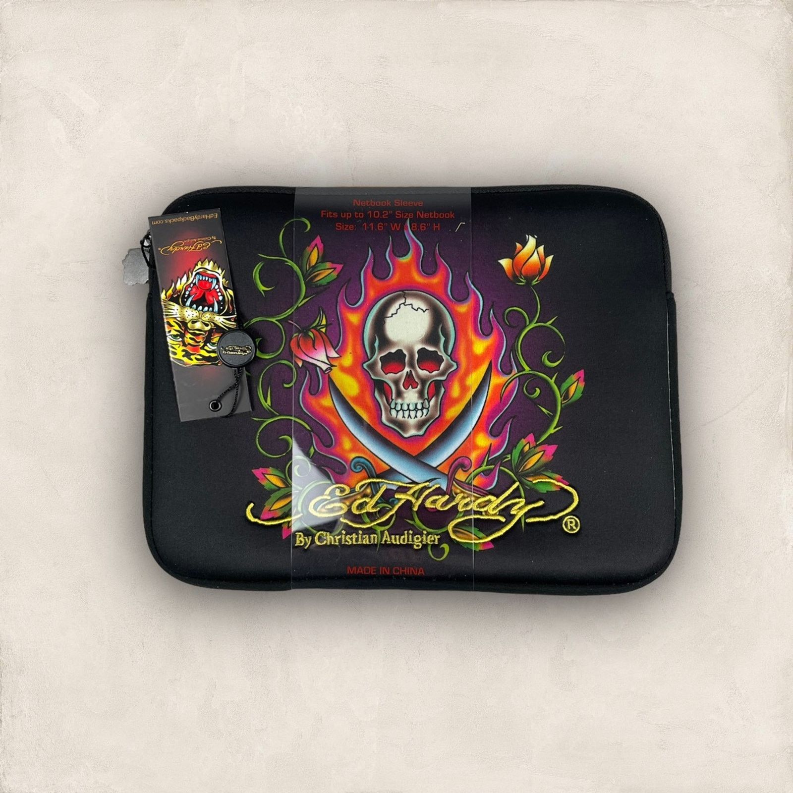 Christian Audigier × Ed Hardy × Vintage Laptop Sleeve Ed Hardy By Christian Audigier Vintage DS Size ONE SIZE - 1 Thumbnail