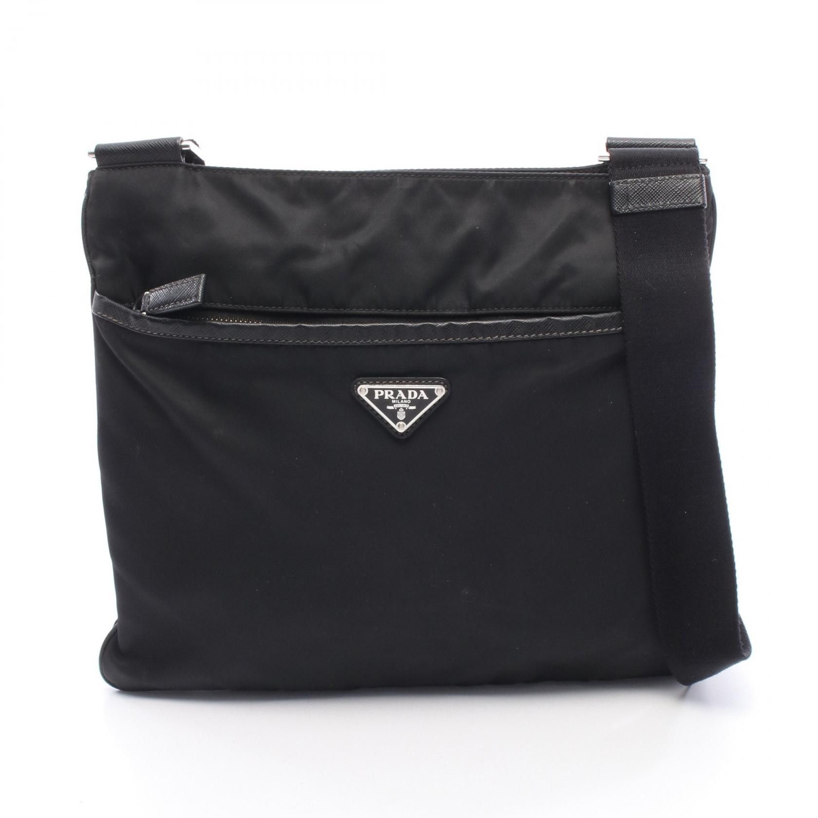 Prada Prada Prada TESSUTO SAFFI nylon Saffiano leather shoulder bag Textile Shoulder Bag 2VH053 DUTY FREE for USA Size ONE SIZE - 1 Thumbnail