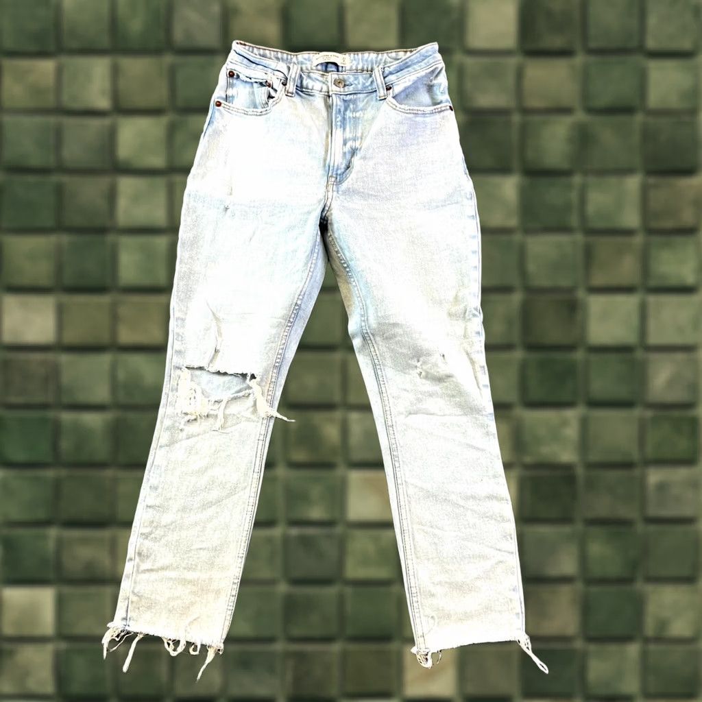 Abercrombie & Fitch Abercrombie & Fitch Curve Love Jeans Womens 27/4 Blue Denim High Rise Skinny Leg Size 27" / US 4 / IT 40 - 1 Thumbnail