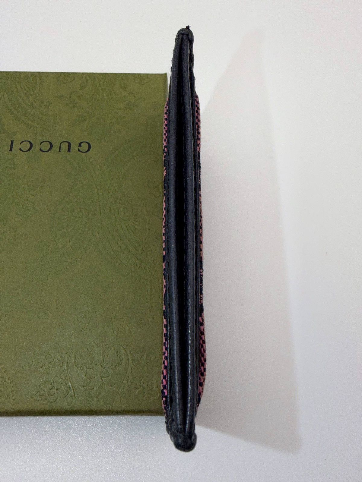 Gucci Gucci Marmont GG monogram pink fabric Canvas Leather Wallet Size ONE SIZE - 4 Thumbnail