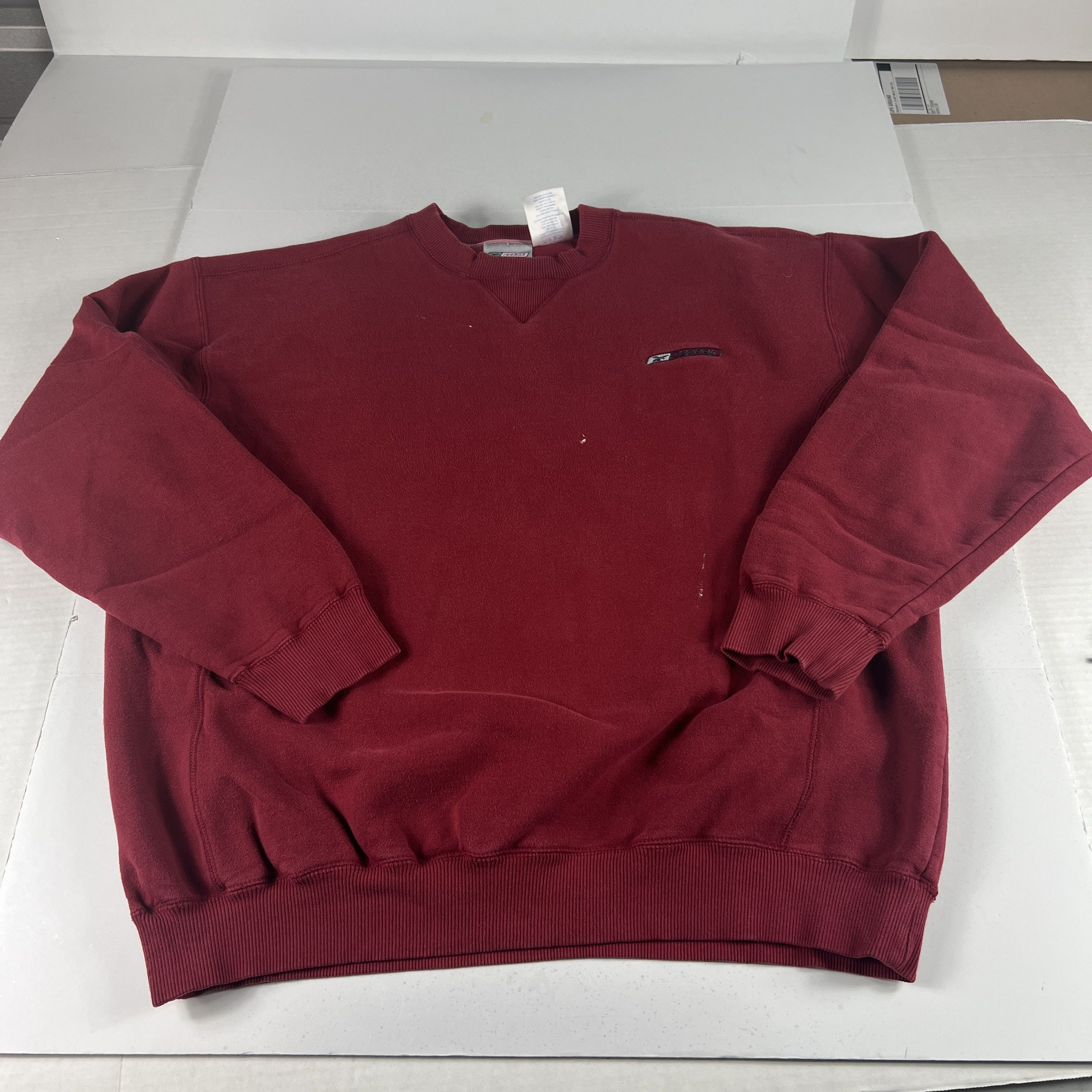 Reebok × Vintage Y2K Reebok Sweatshirt Faded Small Logo Embroidered Crewneck Size US XL / EU 56 / 4 - 1 Thumbnail