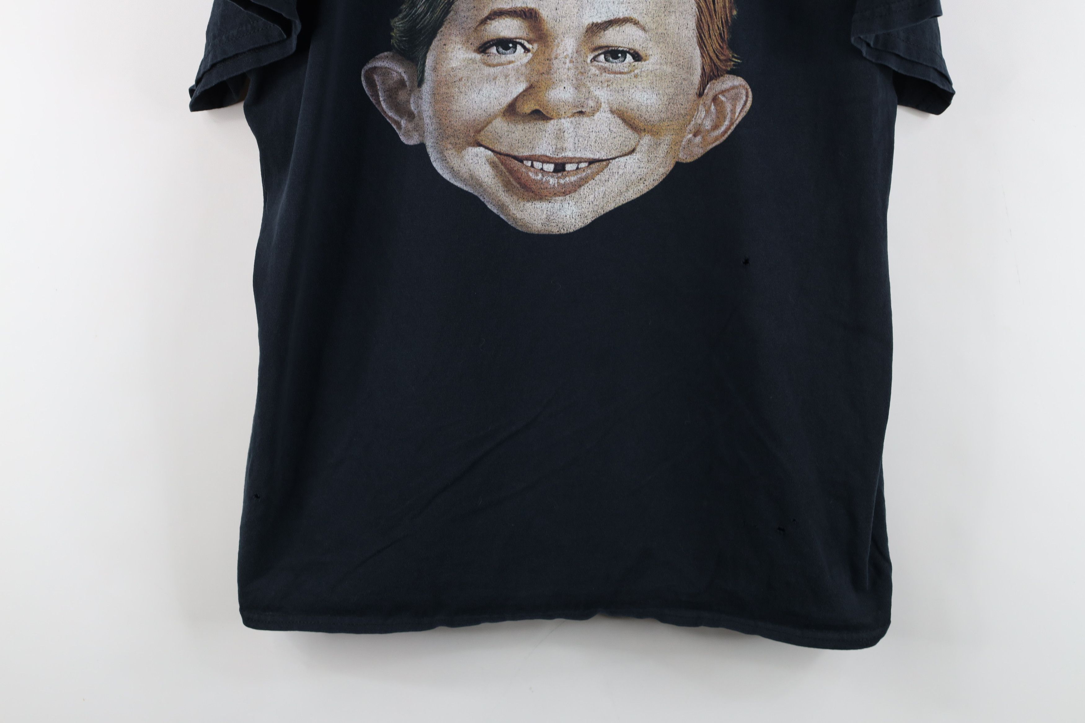 Vintage Vintage Alfred E Neuman Face Short Sleeve T-Shirt Black Size US XL / EU 56 / 4 - 3 Thumbnail