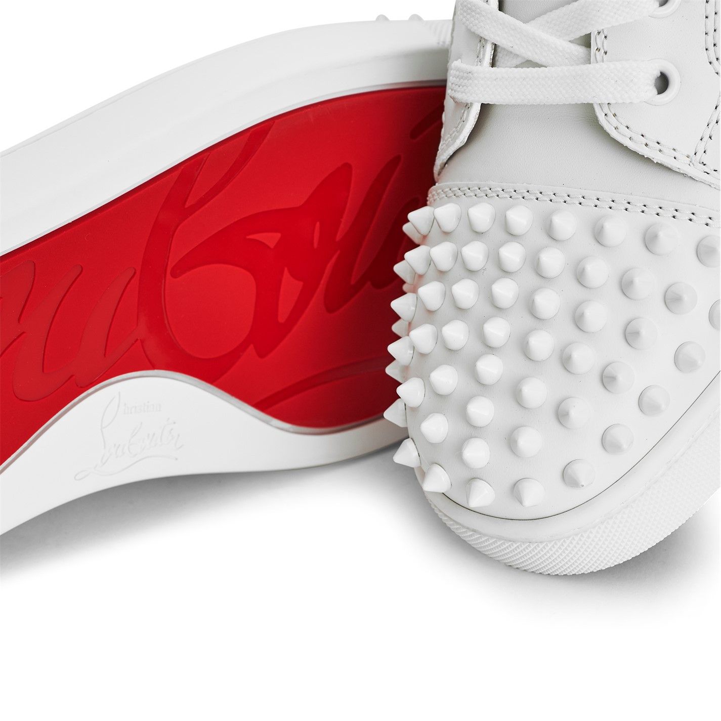 Christian Louboutin Men'S Louis Junior Leather Trainers Size US 10.5 / EU 43-44 - 6 Thumbnail