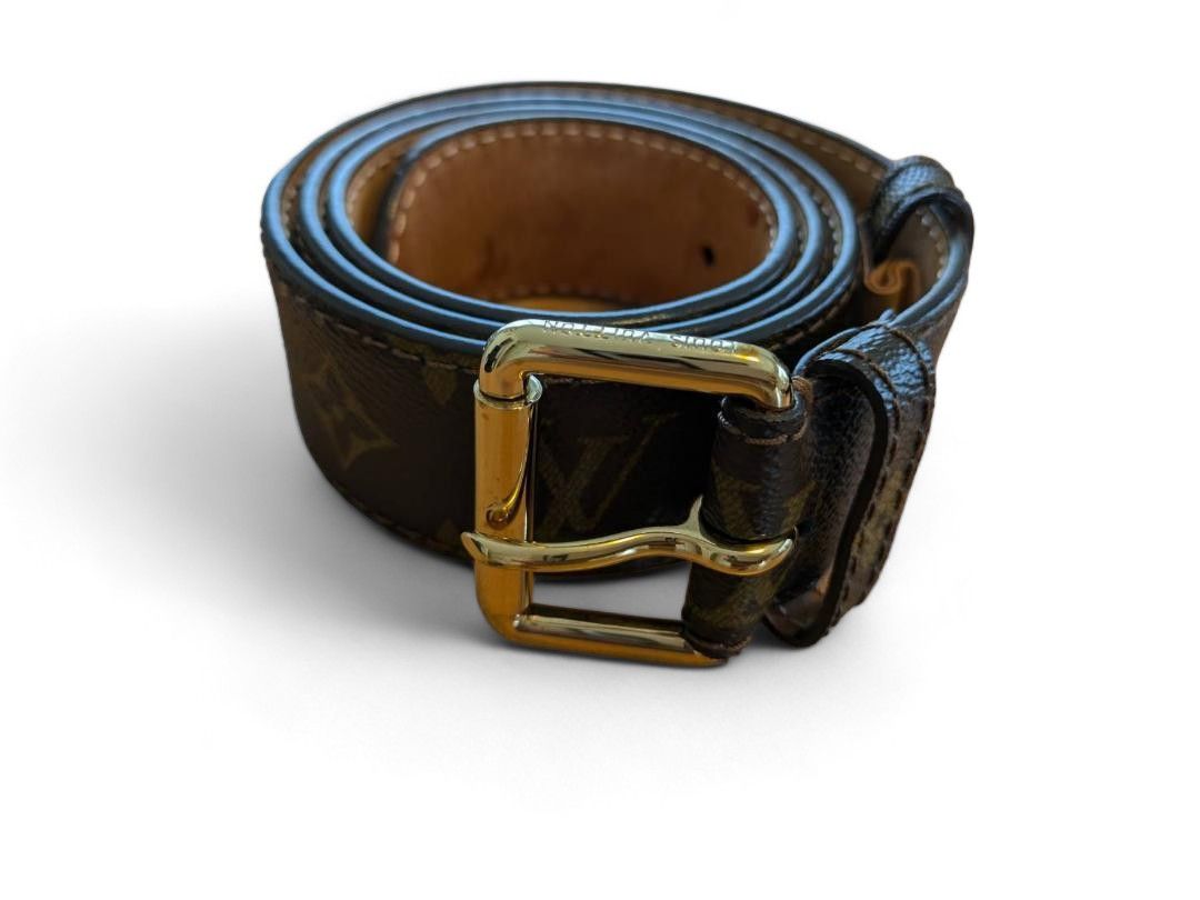 Louis Vuitton Louis Vuitton - Leather Monogram Belt Brown LV Size ONE SIZE - 1 Thumbnail