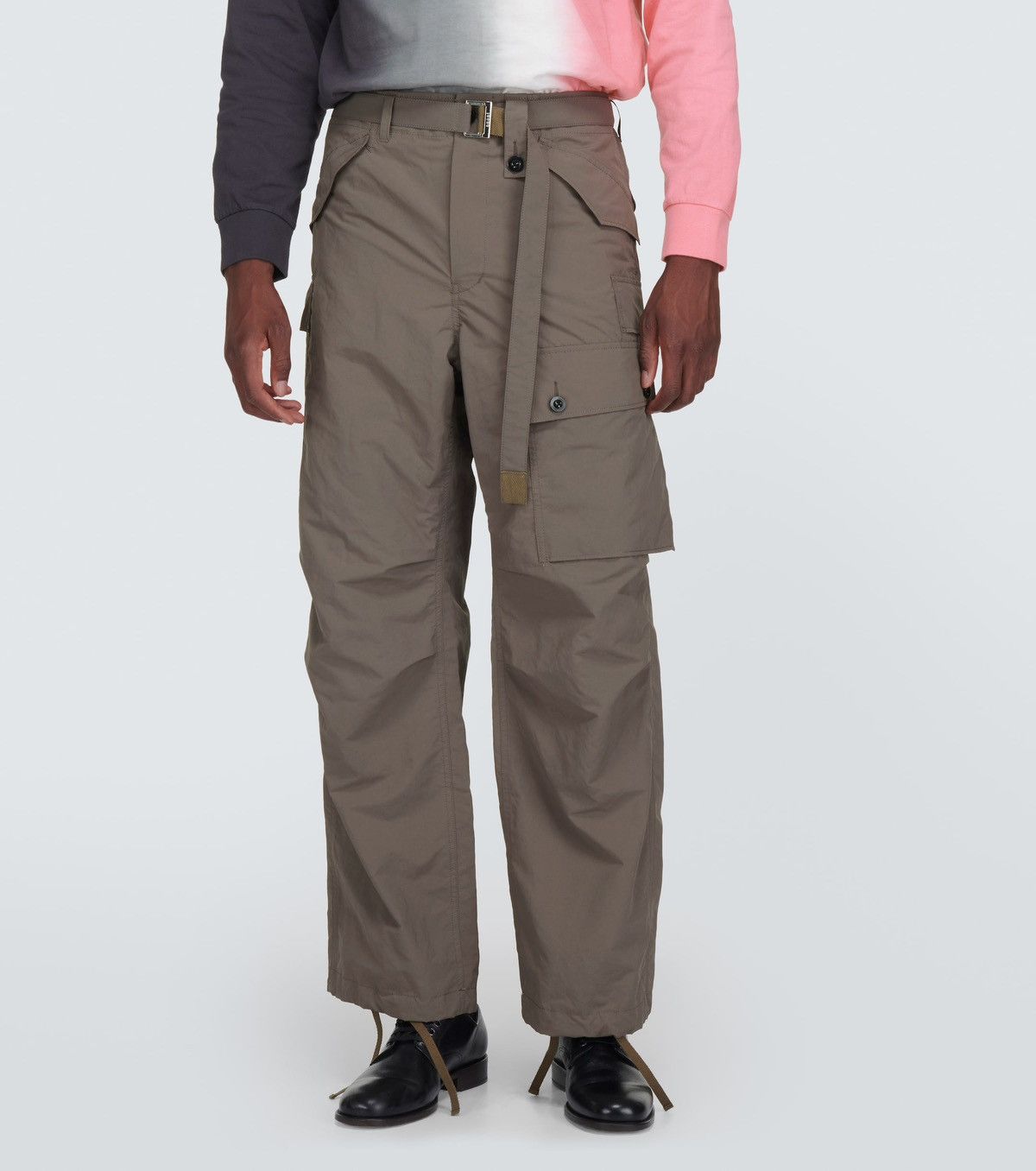 Sacai SACAI Taupe Matte Cargo Pants, Size 3, Grey,Adjustable waist Size US 34 / EU 50 - 8 Thumbnail