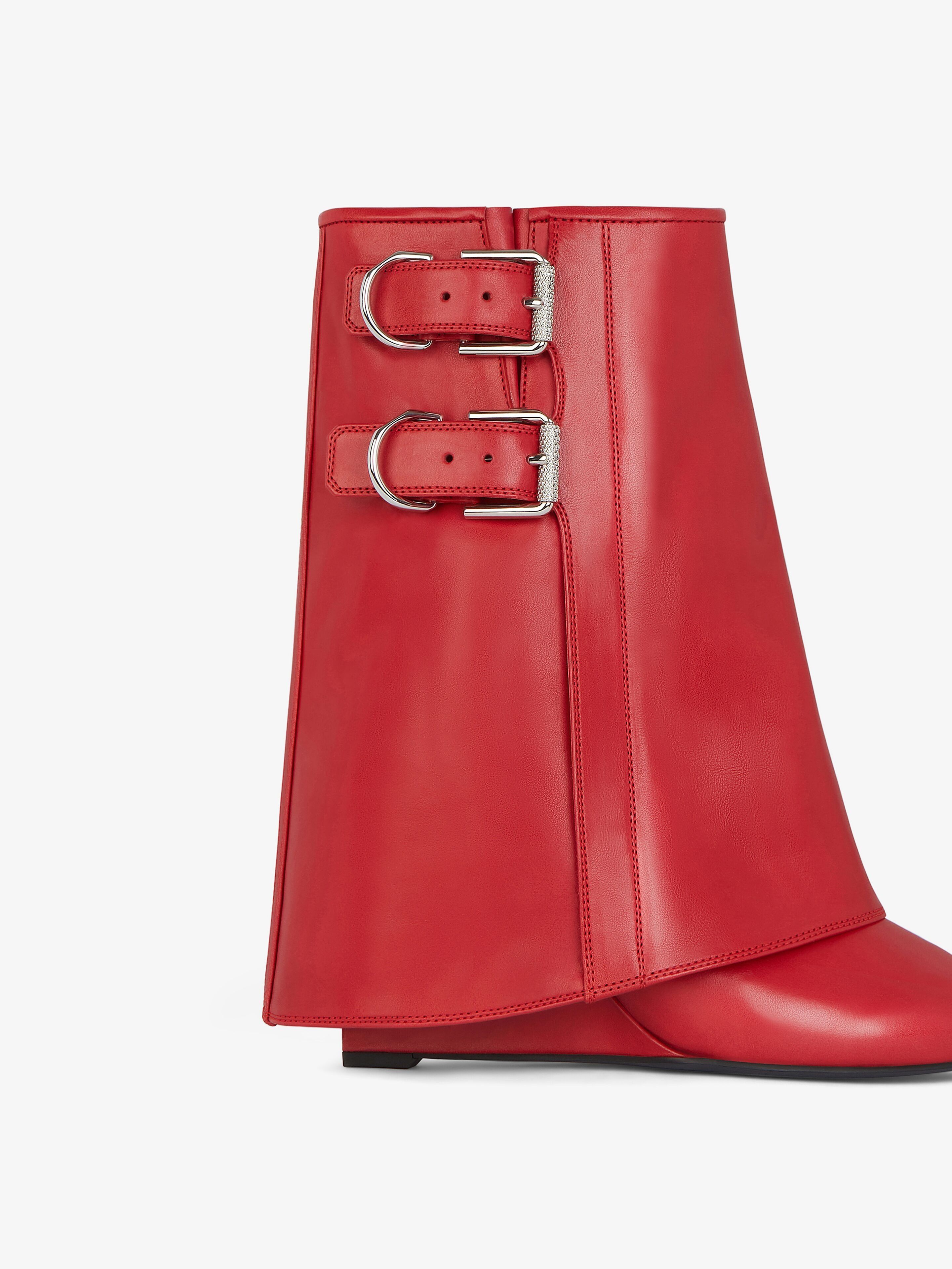 Givenchy oc11z0725 Shark Lock Boots in Red Size US 9.5 / IT 39.5 - 5 Thumbnail