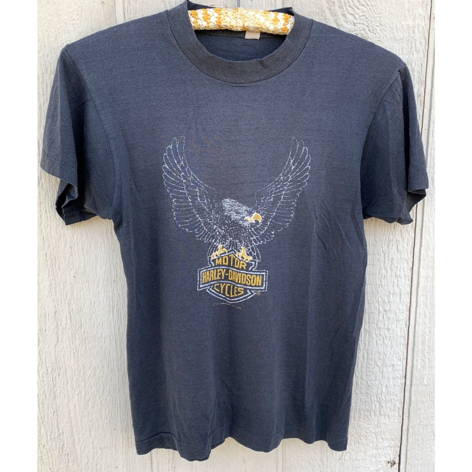 Harley Davidson VINTAGE Harley-Davidson T Shirt Small S Black 80s Single Stitch Mens Vintage 1980-1989 See Pics Size US S / EU 44-46 / 1 - 2 Thumbnail