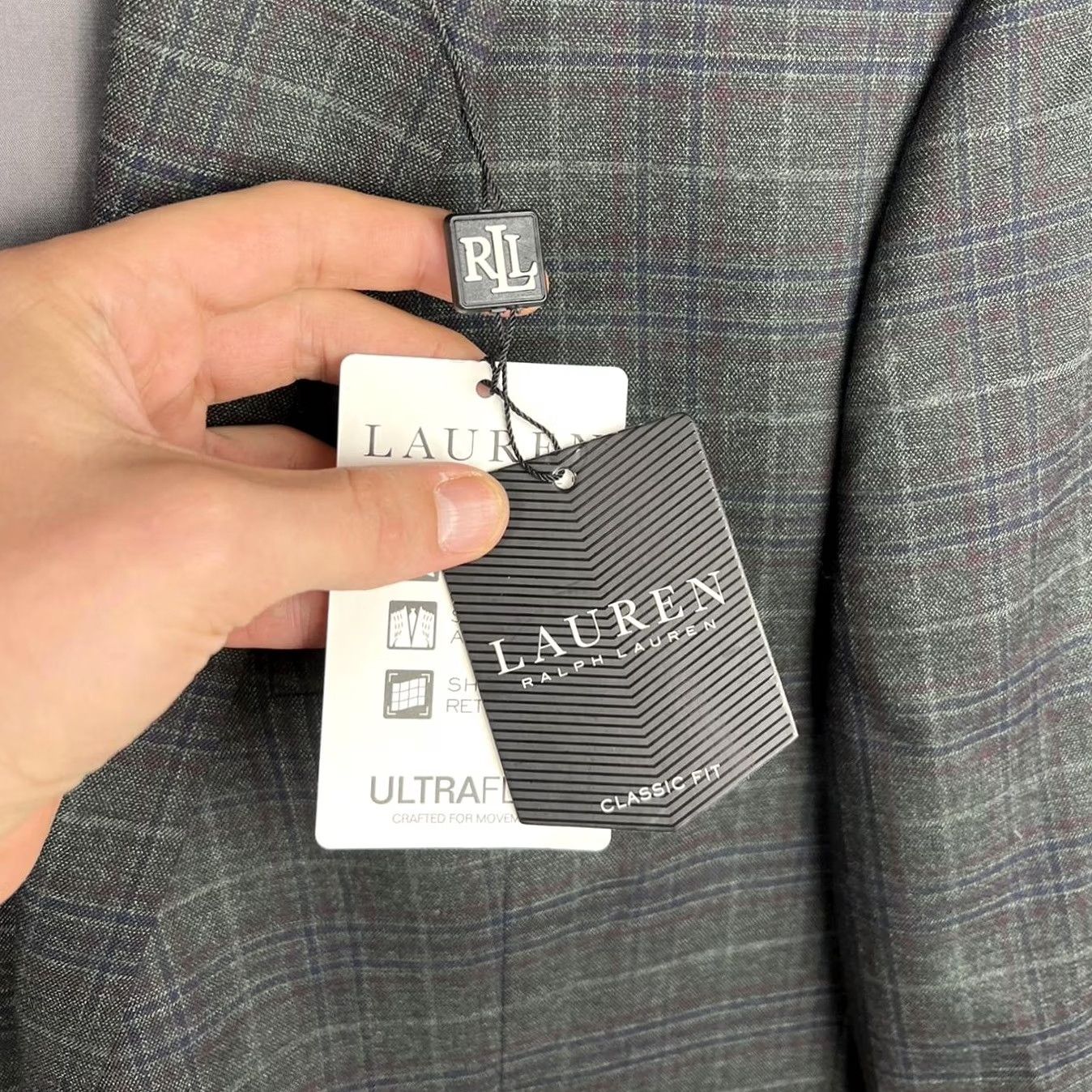 Ralph Lauren Ralph Lauren Blazer Grey Plaid Mens L Size 42R - 3 Thumbnail
