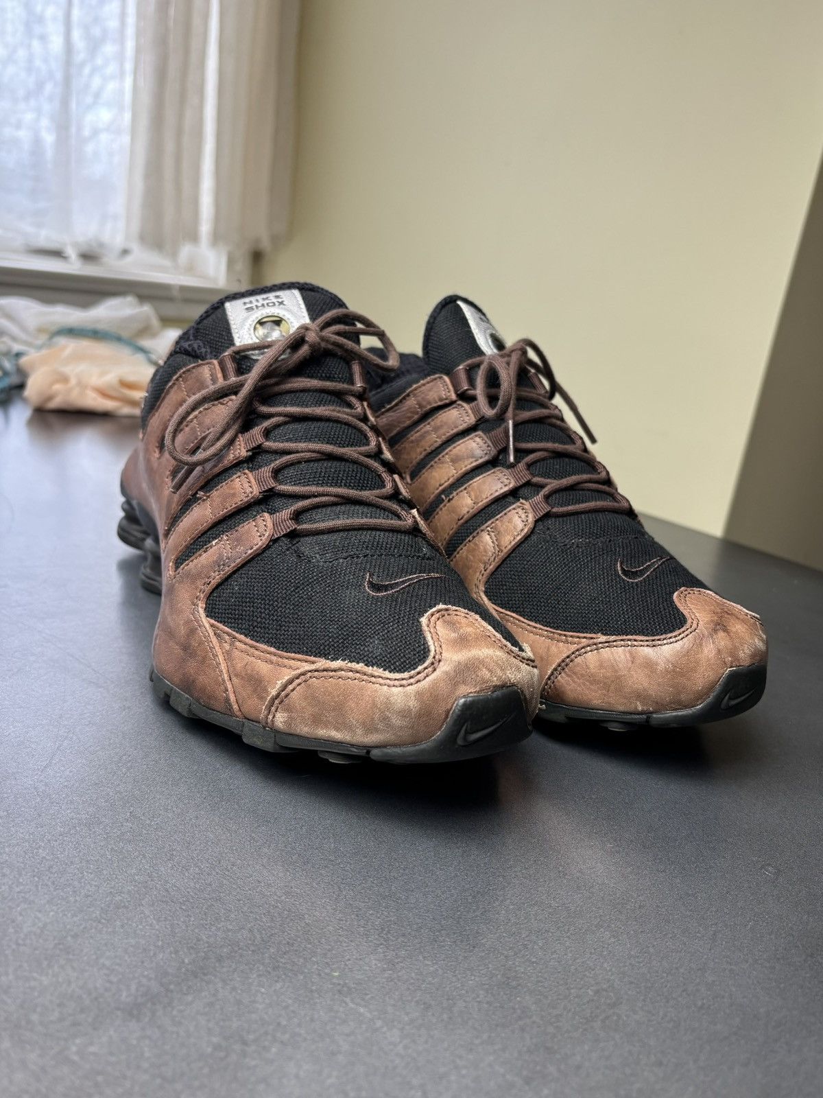 Nike × Vintage 2006 Nike Shox NZ Leather 309433-201 2000s Vintage EU Mens Size US 11 / EU 44 - 3 Thumbnail