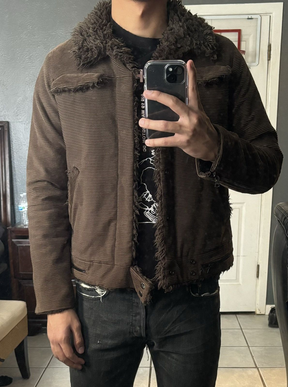 Undercover Undercover AW05 Arts & Crafts fur corduroy jacket Size US M / EU 48-50 / 2 - 4 Thumbnail
