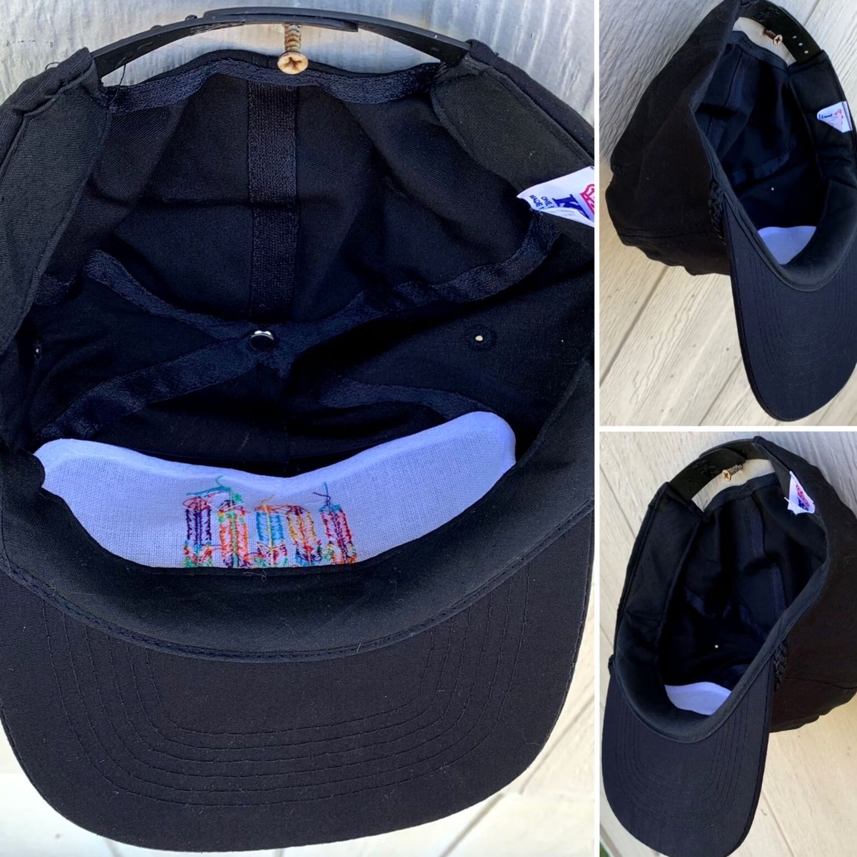 Vintage VINTAGE KC Arizona snapback hat embroidered feathers cap One Size fits all Unisex Adults Black 90s Southwestern Adjustable Men Women Boys Girls Size ONE SIZE - 4 Thumbnail