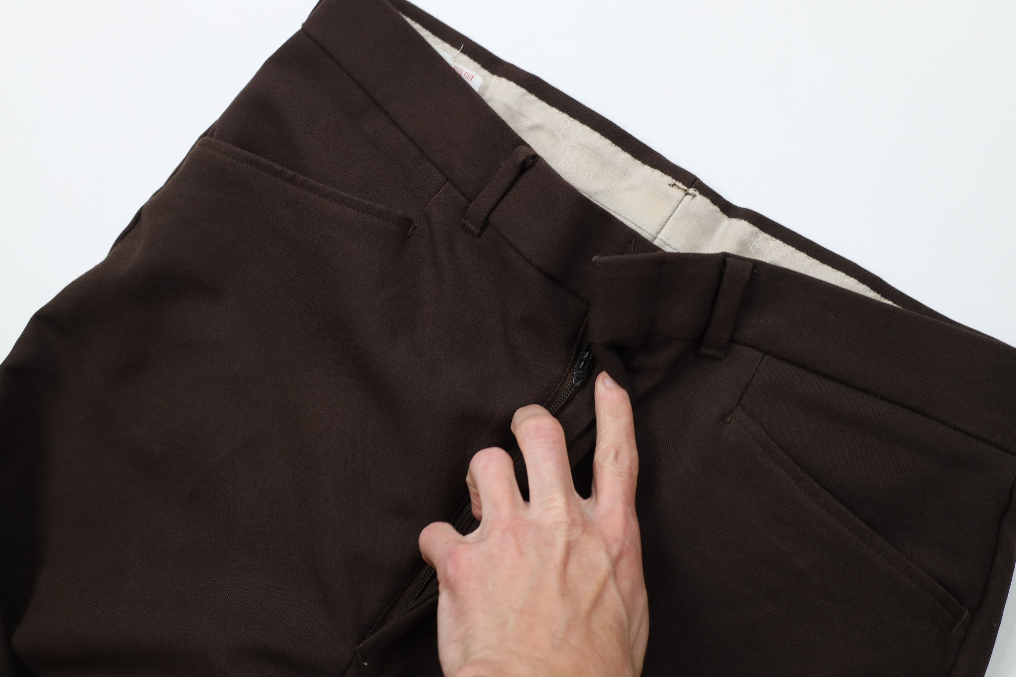 Vintage Vintage 70s Streetwear Bell Bottoms Chino Pants Brown USA Size US 36 / EU 52 - 7 Thumbnail