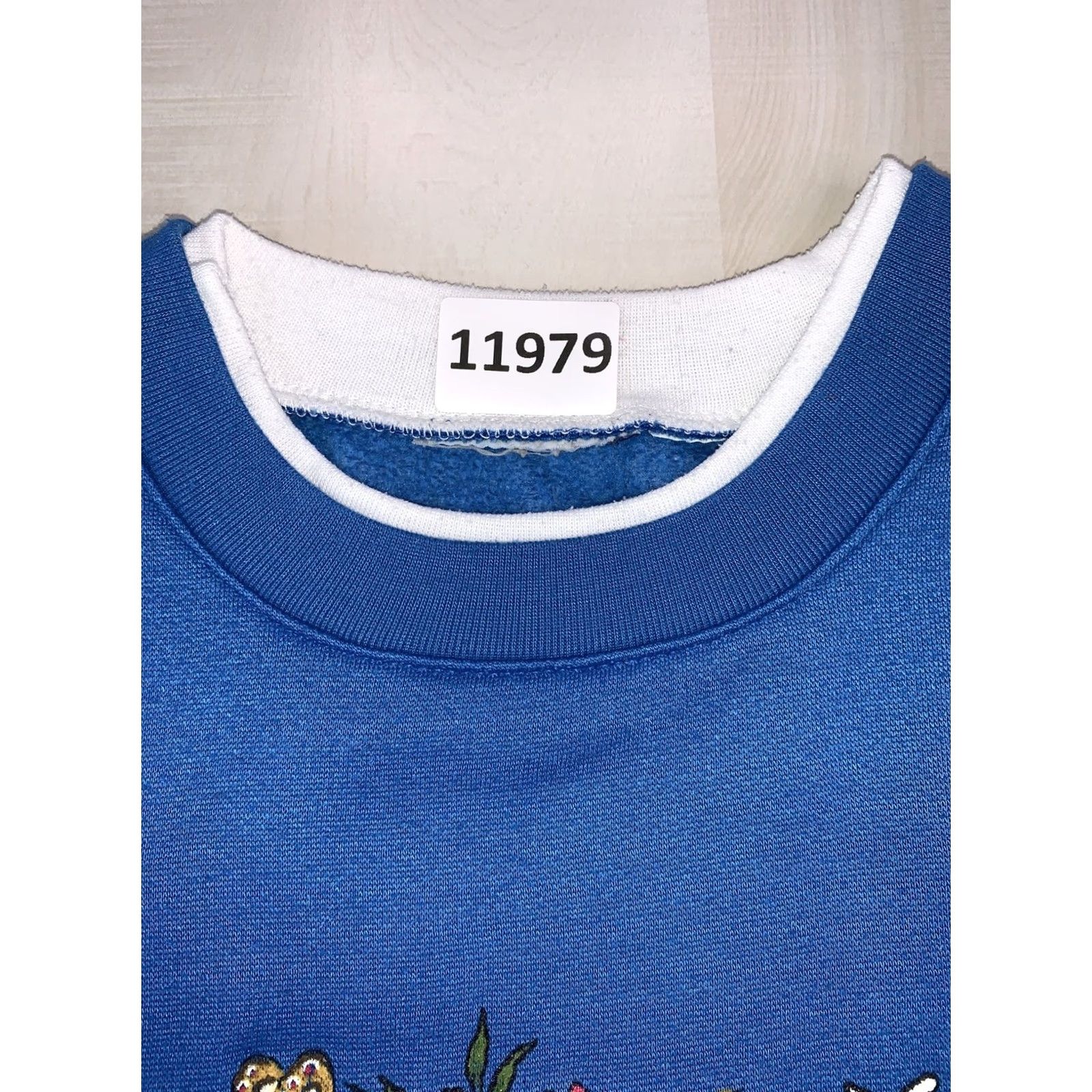 Vintage Vintage 80s Blue Puppies Kitten Grandma Sweatshirt Adult XL Pullover Women Size XL / US 12-14 / IT 48-50 - 3 Thumbnail