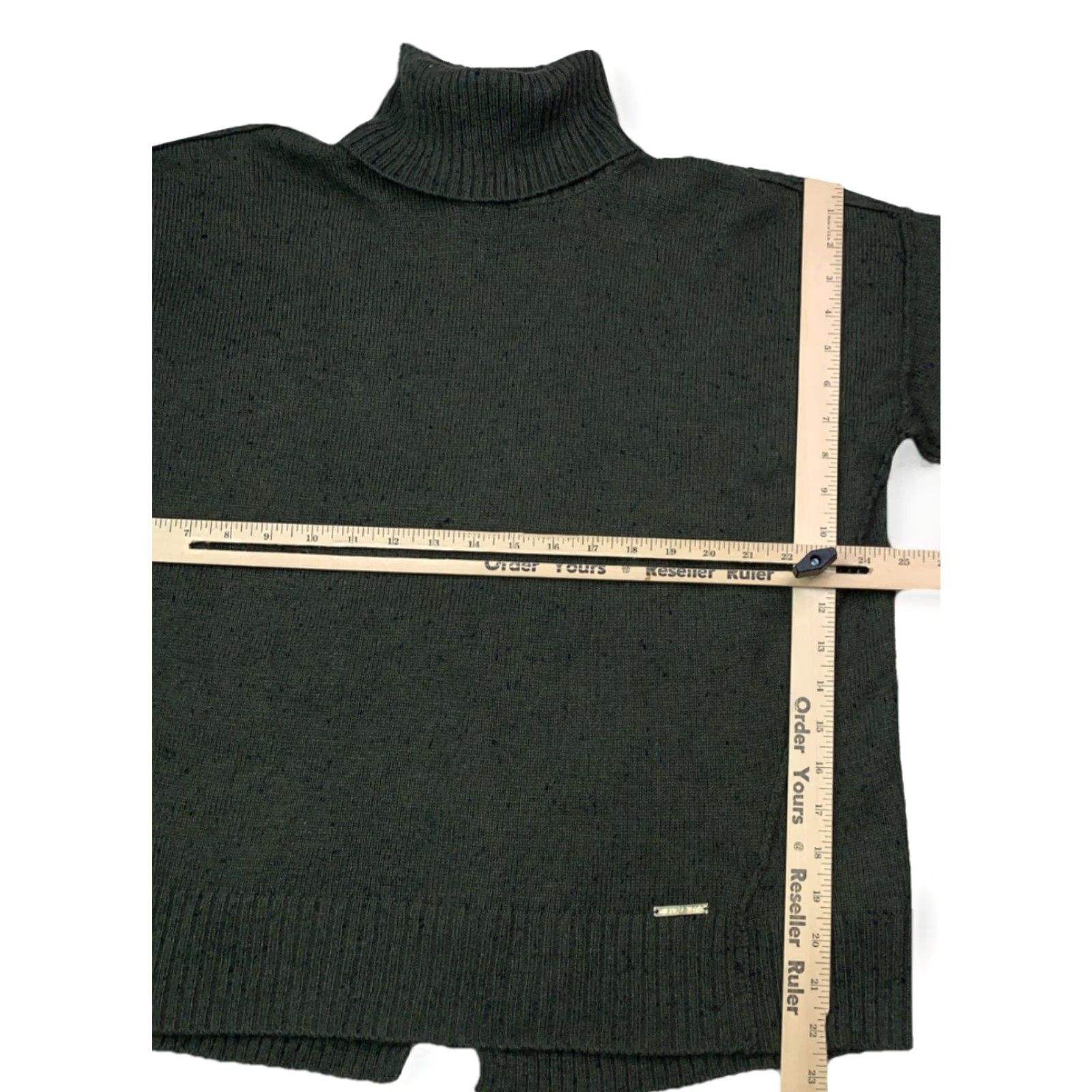 Michael Kors VINTAGE Michael Kors Green Wool Blend Knit Turtle Neck Sweater Womens Medium-12752 Size M / US 6-8 / IT 42-44 - 6 Thumbnail
