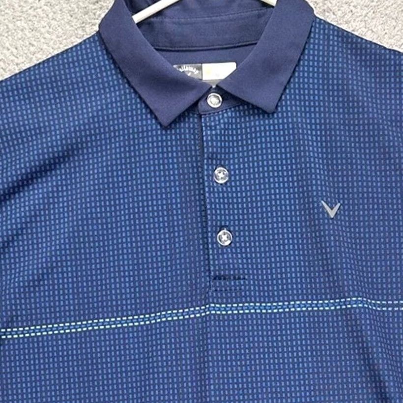 Callaway Callaway Golf Polo Shirt Adult Large Opti-Dri Blue Pin Check Athletic Rugby Mens Size US L / EU 52-54 / 3 - 2 Thumbnail