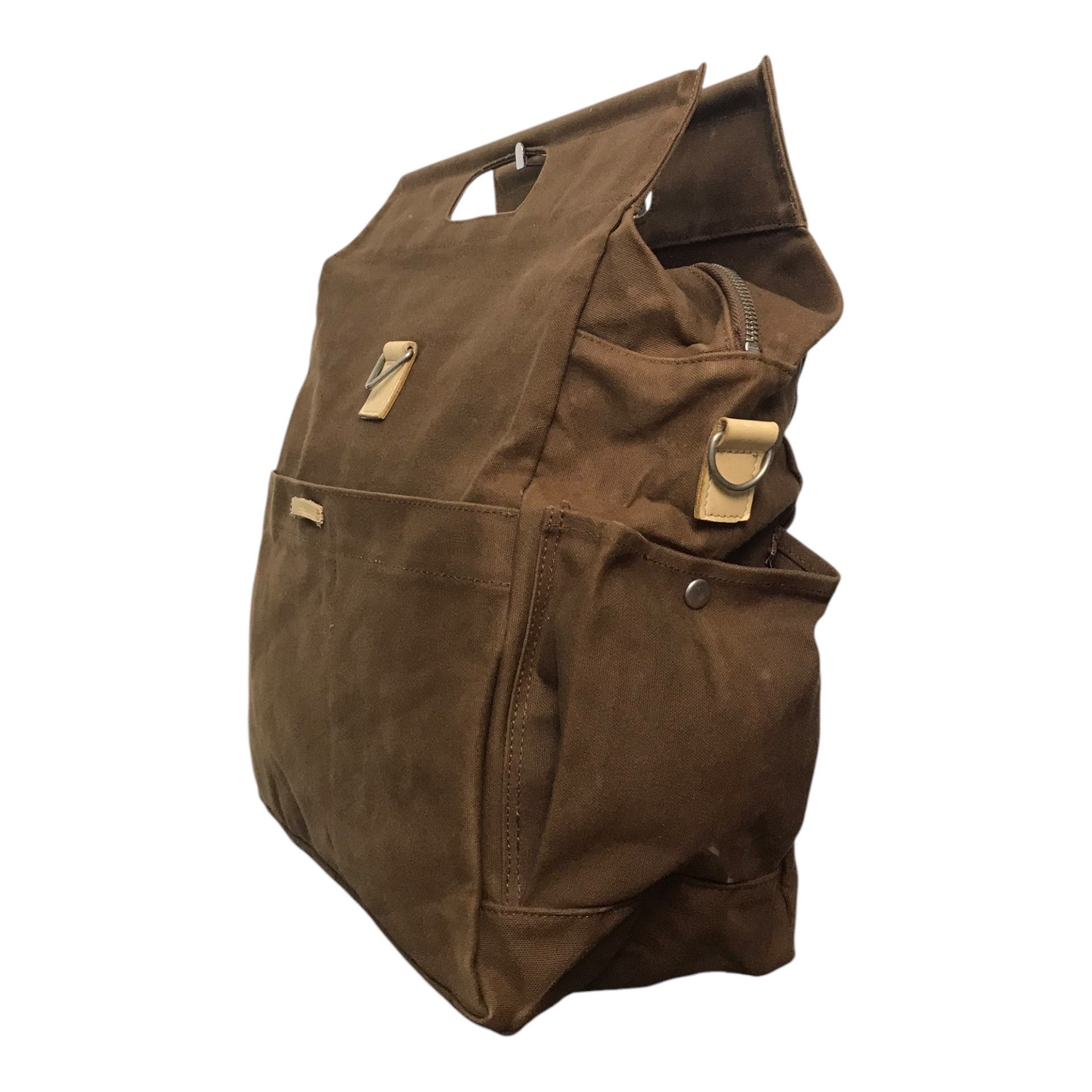 Issey Miyake × Japanese Brand × Tsumori Chisato Issey Miyake Tsumori Chisato Canvas Brown Tote Bag Size ONE SIZE - 4 Thumbnail