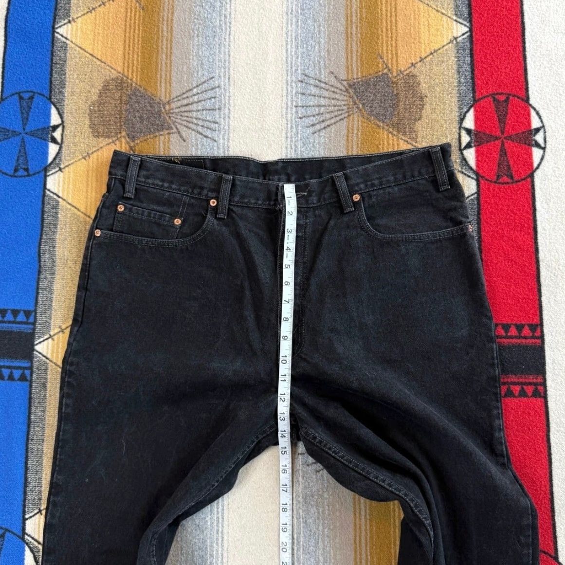 Levi's VINTAGE Levi’s 550 Black Denim Jeans 40x29 Men Regular Straight Zip Button Canada 90s Size US 40 / EU 56 - 8 Thumbnail