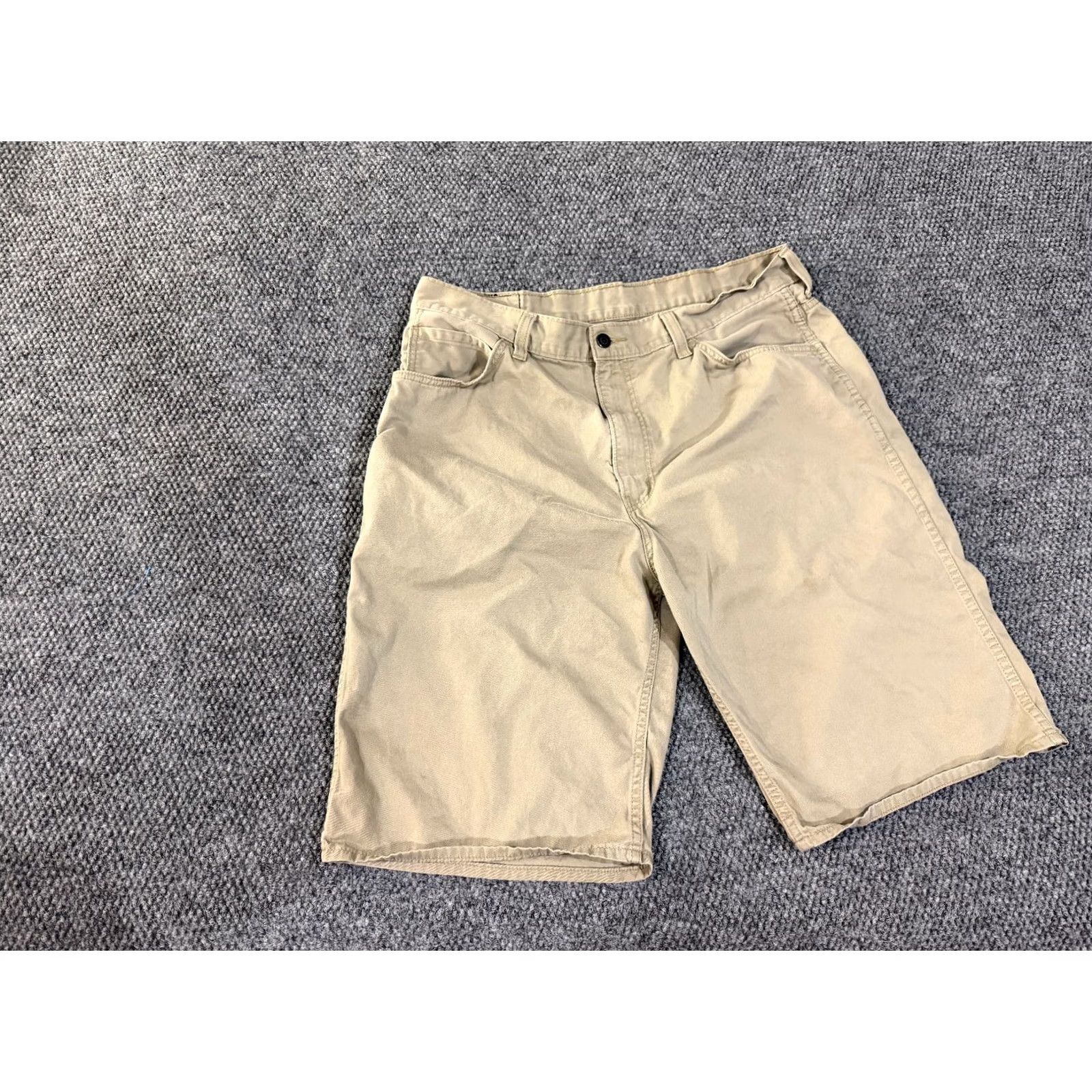 Levi's Levi's 569 Shorts Mens 38 Beige Medium Wash Denim Pocket 5-Pocket Regular Chino Odd Blemishes Front Back Vintage No Size US 38 / EU 54 - 2 Thumbnail