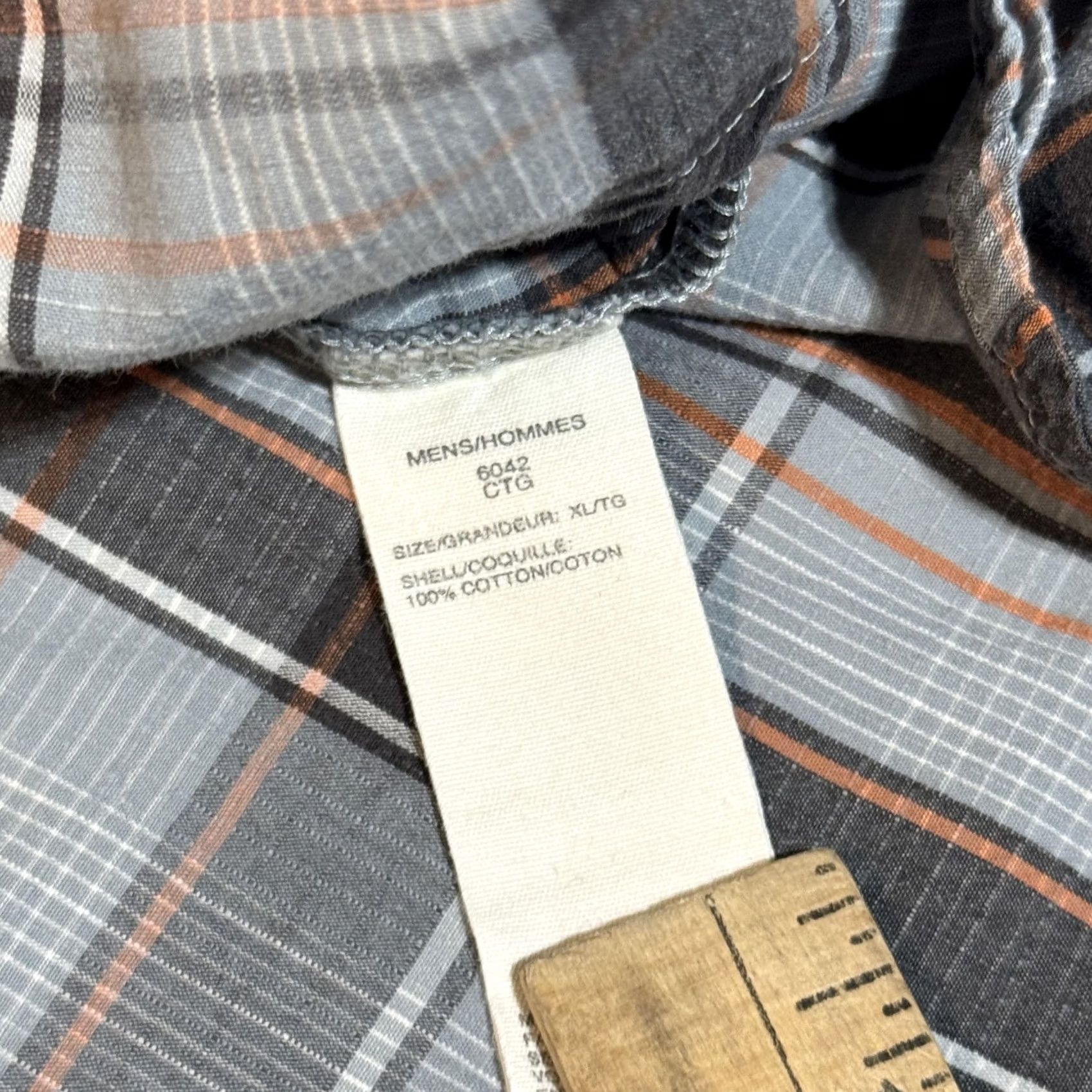 Vintage Woolrich Shirt Mens XL Gray Orange Plaid Short Sleeve Button-Up Cotton Woolrich Woolen Mills Vintage: No Size US XL / EU 56 / 4 - 7 Thumbnail