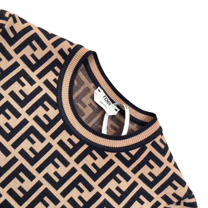 Fendi Fendi size 38 Old-fashioned full-print knitted short slee Size US XXS / EU 40 - 3 Thumbnail