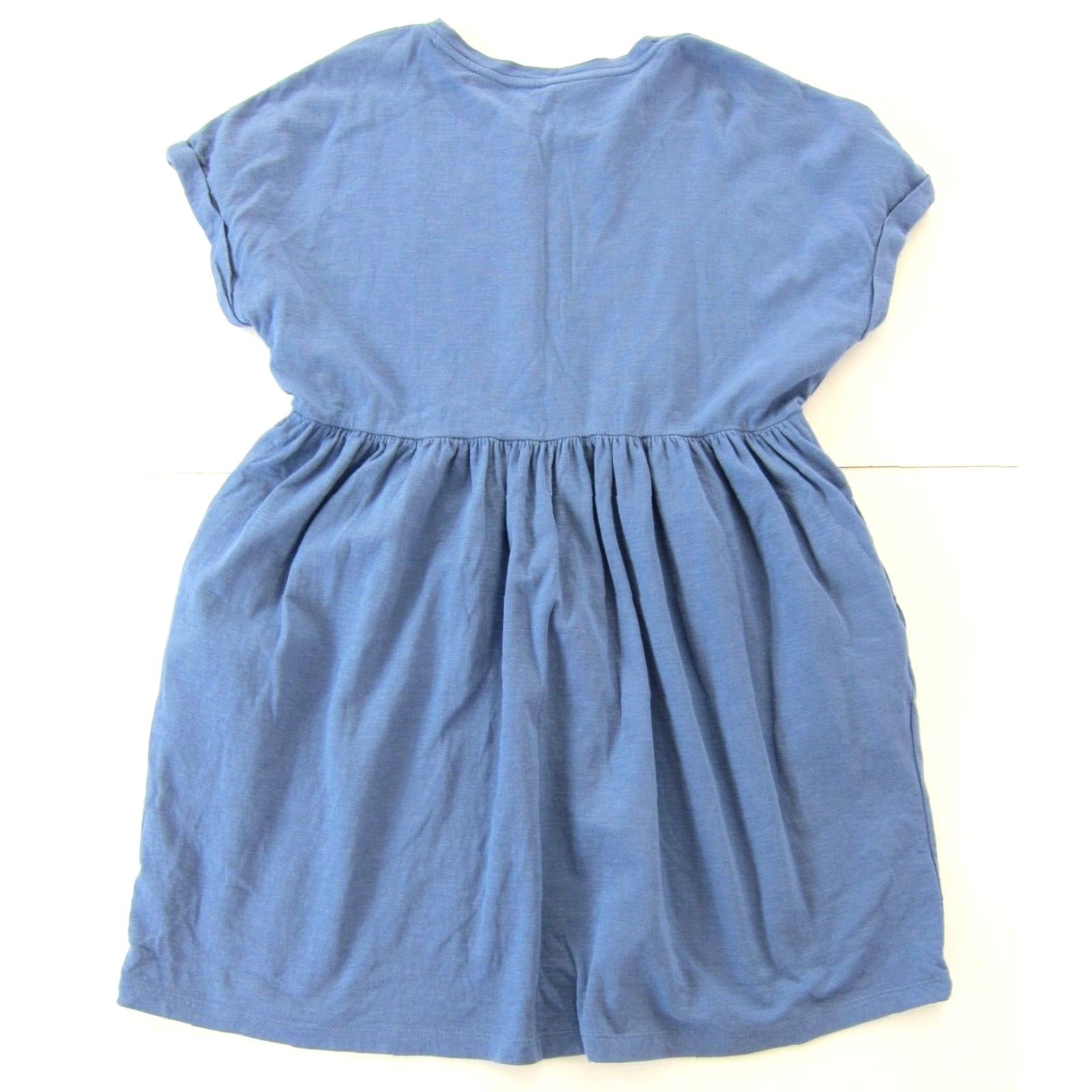 Vintage Caslon Dress Blue Pocket Short Sleeve Tunic Sheath Smock 100% Cotton Medium Size 32" / US 10 / IT 46 - 2 Thumbnail