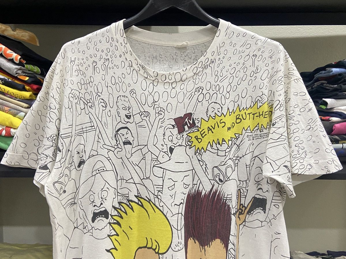 Band Tees × Vintage Vintage 90s Beavis and Butt-head MTV rock OVP Band TShirt Size US L / EU 52-54 / 3 - 2 Thumbnail