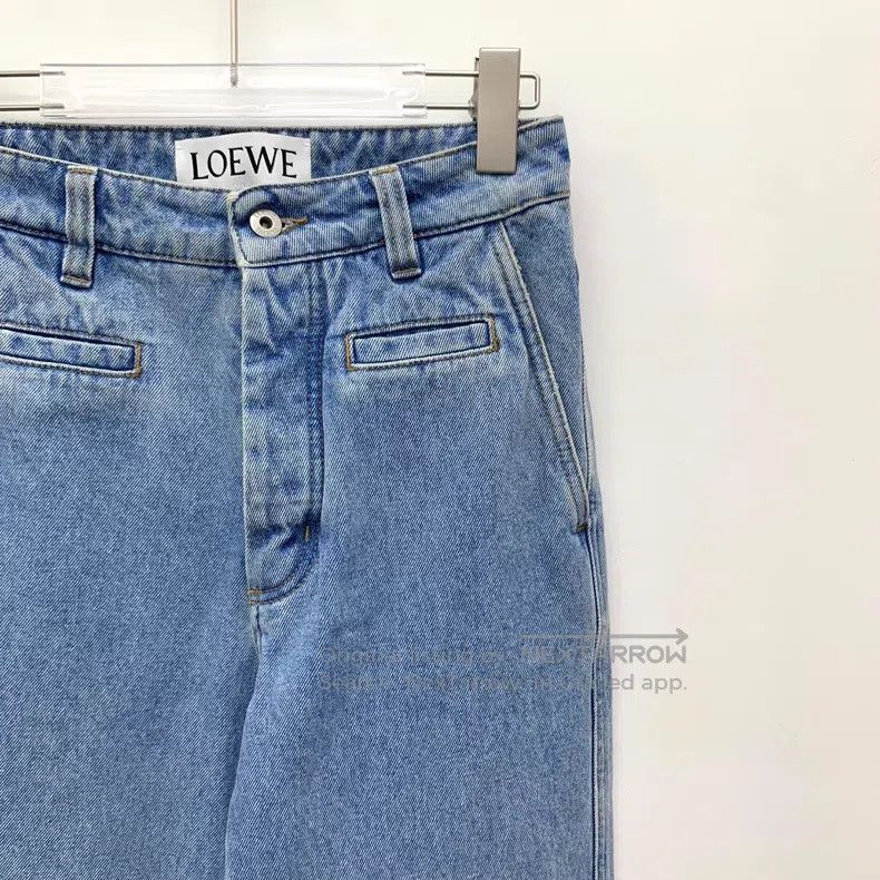 Loewe Loewe Light Blue Cotton Casual Wide-Leg Denim Trousers Size 42" / US 20 - 3 Thumbnail