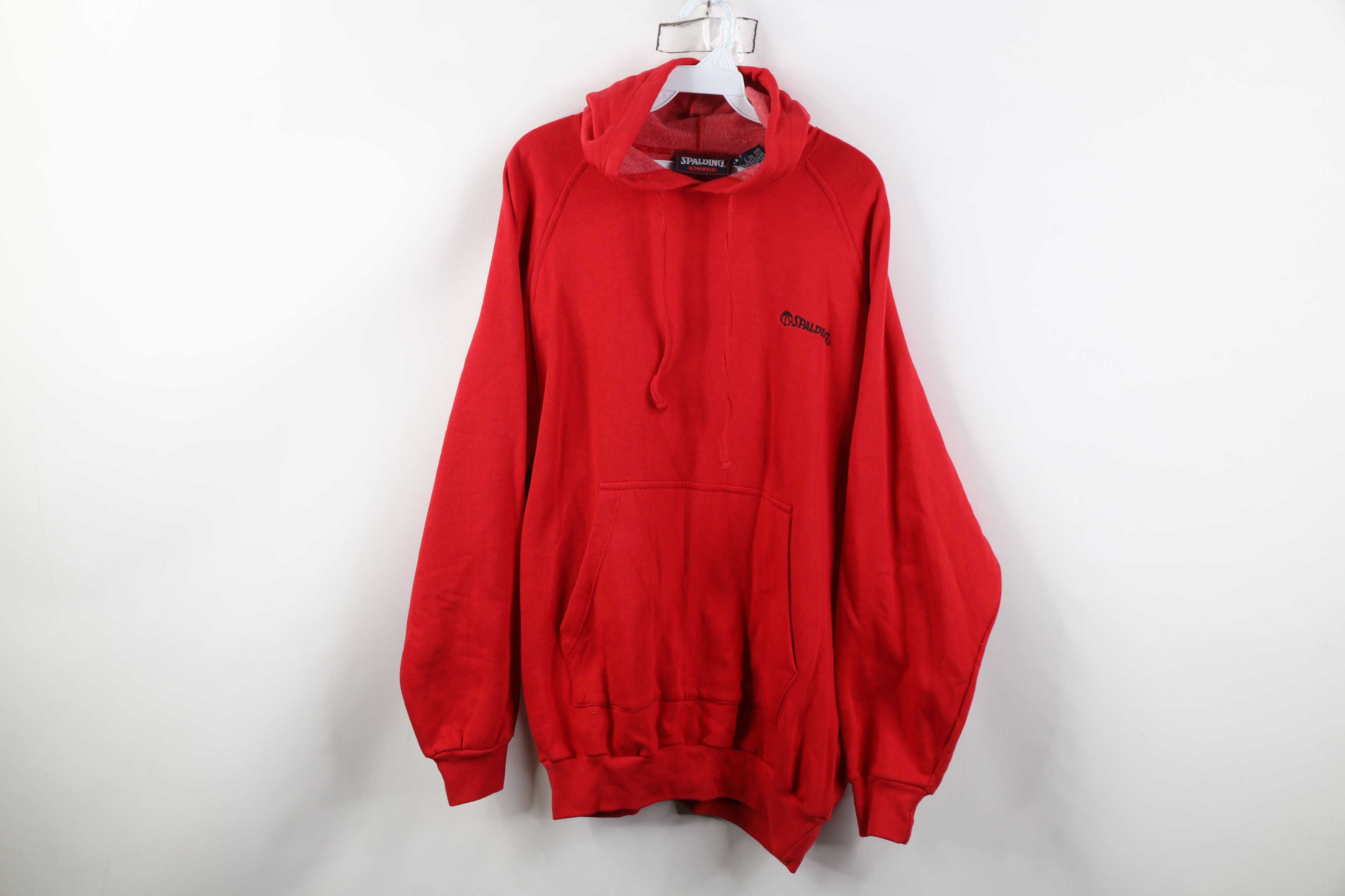 Vintage Vintage 90s Spalding Basketball Spell Hoodie Sweatshirt Red Size US L / EU 52-54 / 3 - 1 Thumbnail