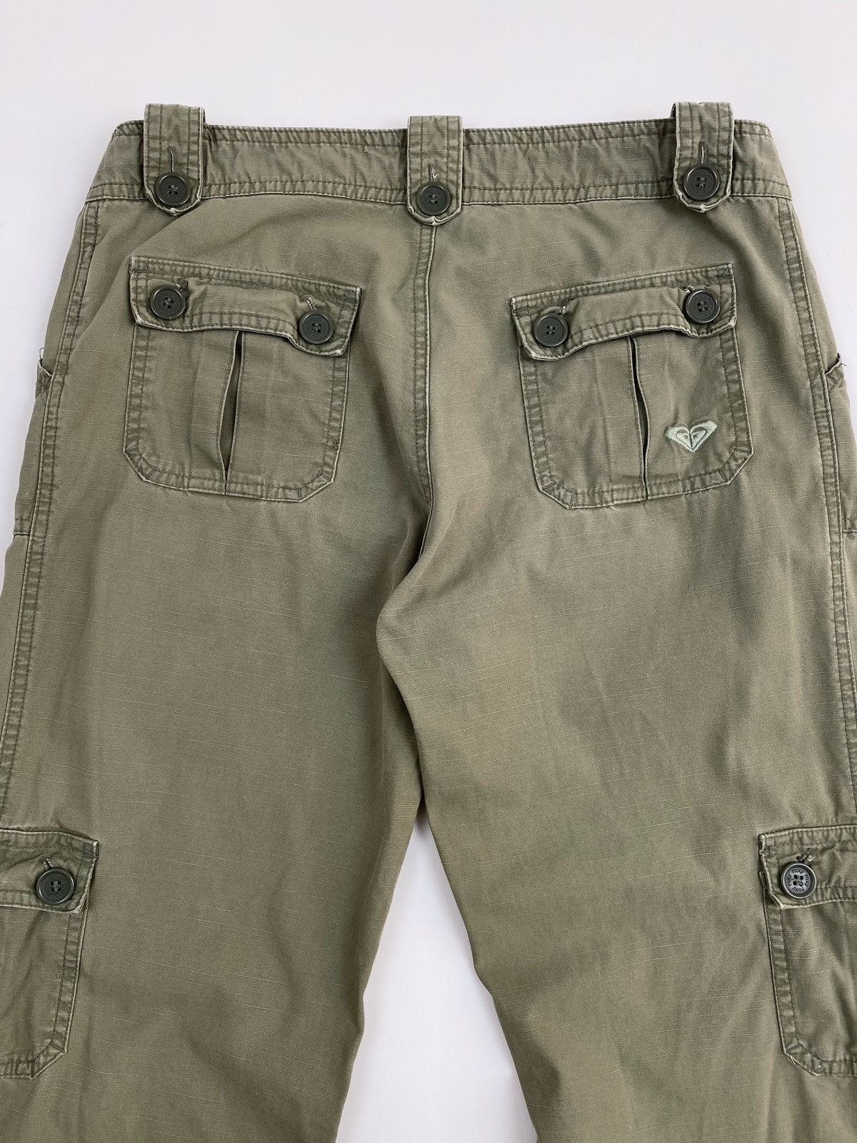 Quiksilver Y2K Vintage Roxy Low Rise Fatigue Pocket Cargo Pants Size 31" - 11 Thumbnail