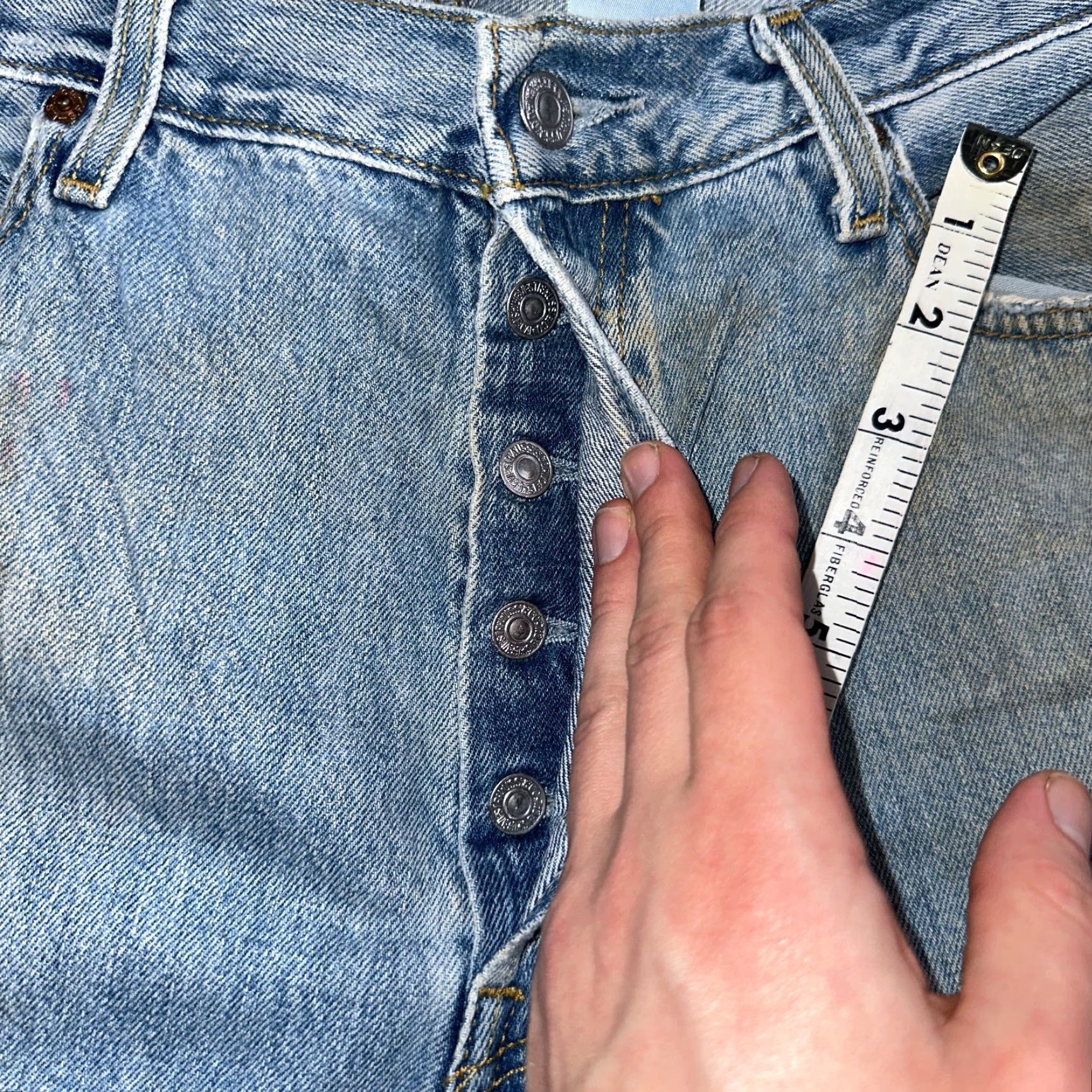 Levi's VINTAGE Levi's 501 Jeans Straight Men 36x30 Blue Light Wash 90s 36 Jeans Regular Mens Size US 36 / EU 52 - 7 Thumbnail